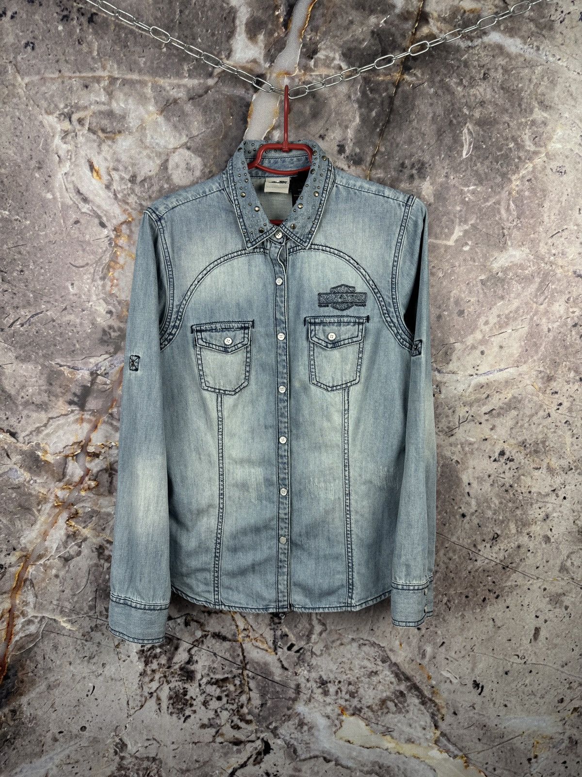 Harley Davidson Women’s Harley Davidson Shirt Button Up Size Large Size L / US 10 / IT 46 - 1 Thumbnail