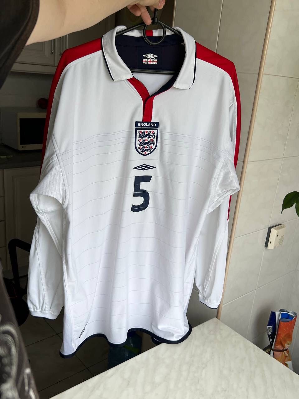 Umbro × Vintage Umbro England 2003 2005 Terry #5 Long Sleeve Jersey Size US L / EU 52-54 / 3 - 7 Thumbnail
