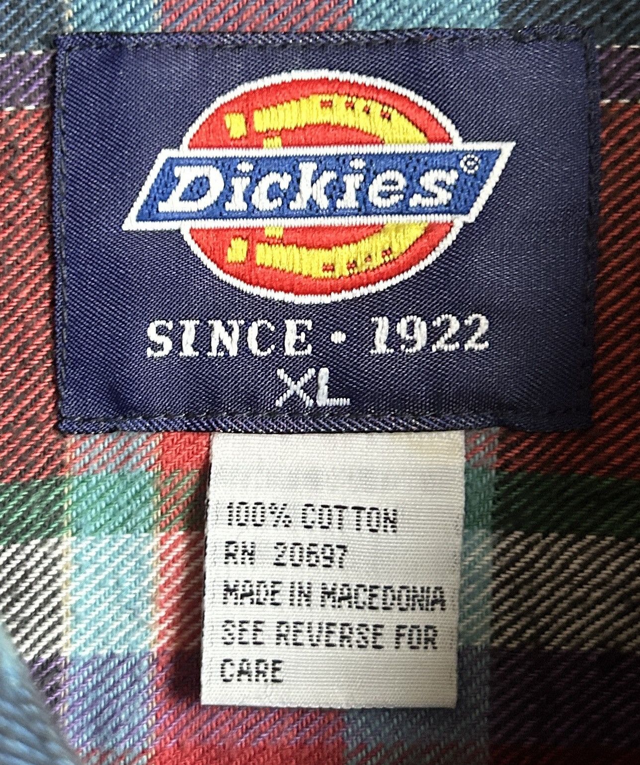Dickies × Vintage Dickies Men’s Long Sleeve Flannel Button Up Shirt Size: XL Size US XL / EU 56 / 4 - 3 Thumbnail