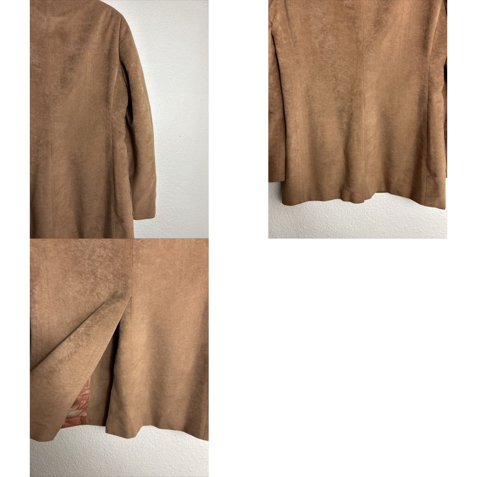 Vintage VINTAGE John Keith Coat Blazer Mens Small Brown Polyester Coat Flaw Rip Inside Lining Size 36R - 10 Thumbnail