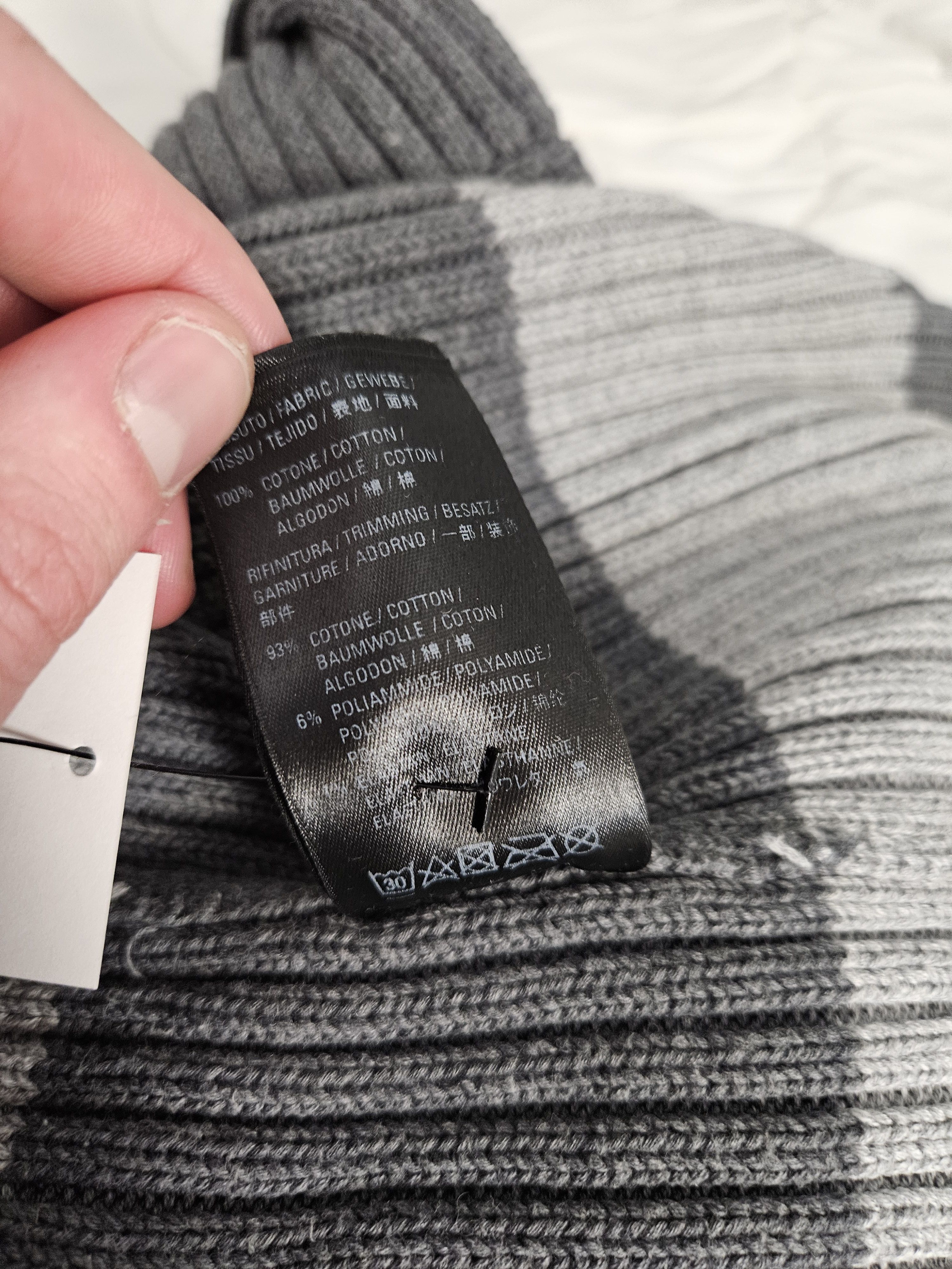 Balenciaga Oversized Gray Striped BB Logo Crewneck Sweater Size US XS / EU 42 / 0 - 9 Thumbnail