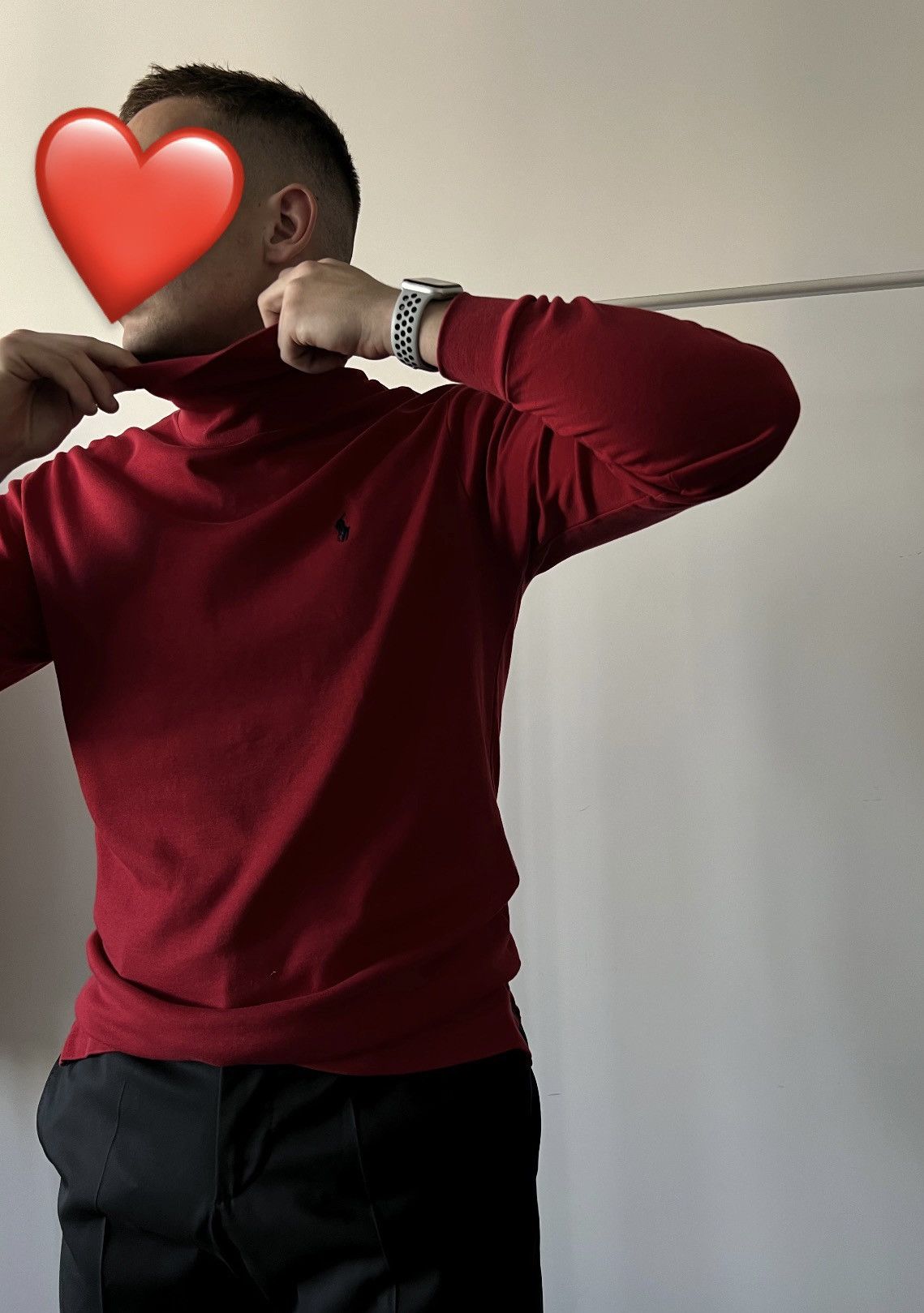 Vintage Polo Ralph Lauren Red ❤️ Long Sleeve Rar Size US S / EU 44-46 / 1 - 7 Thumbnail
