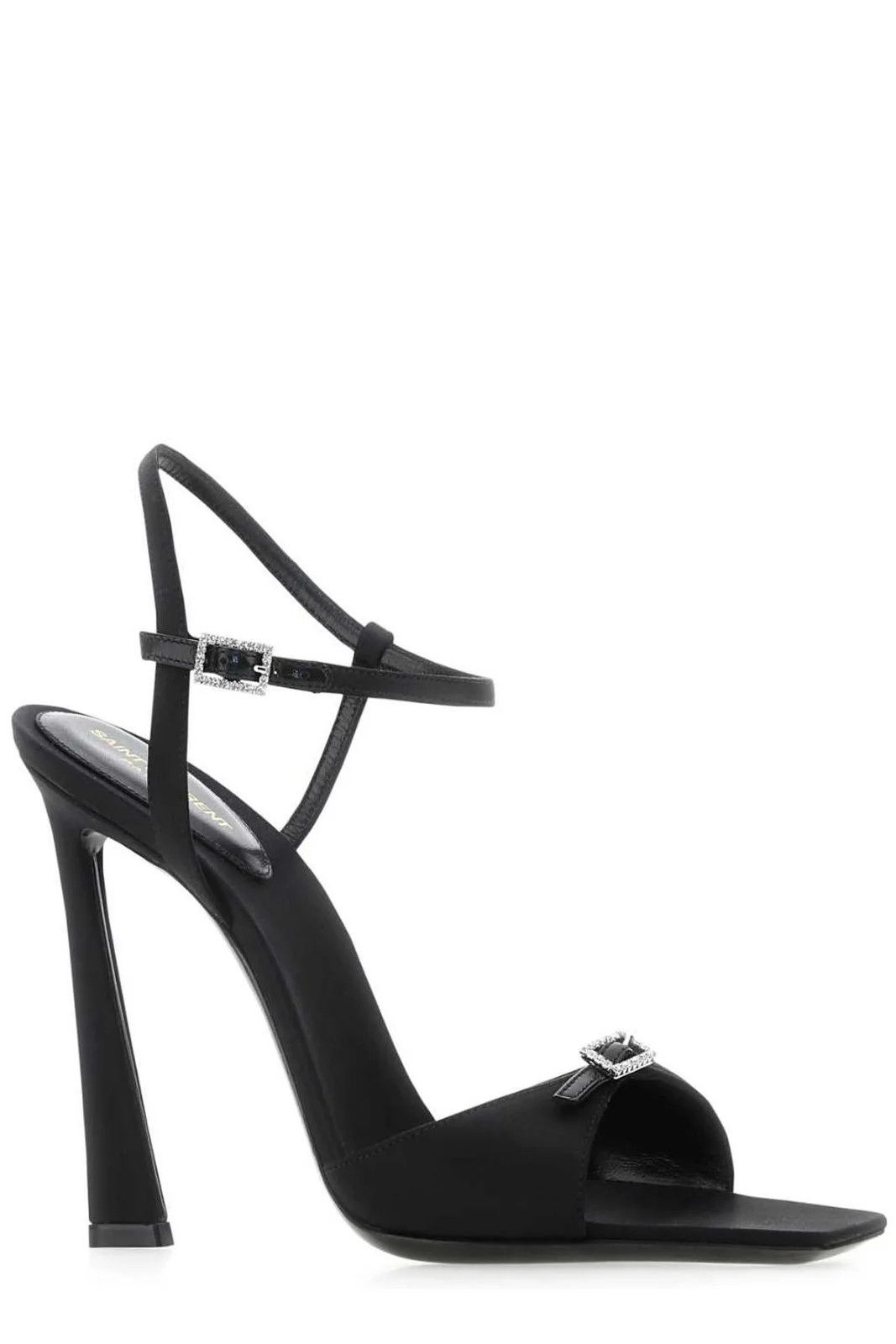 Saint Laurent Paris o1b1hav111224 Venue Sandals in Crepe in Black Size US 12 / IT 42 - 2 Thumbnail