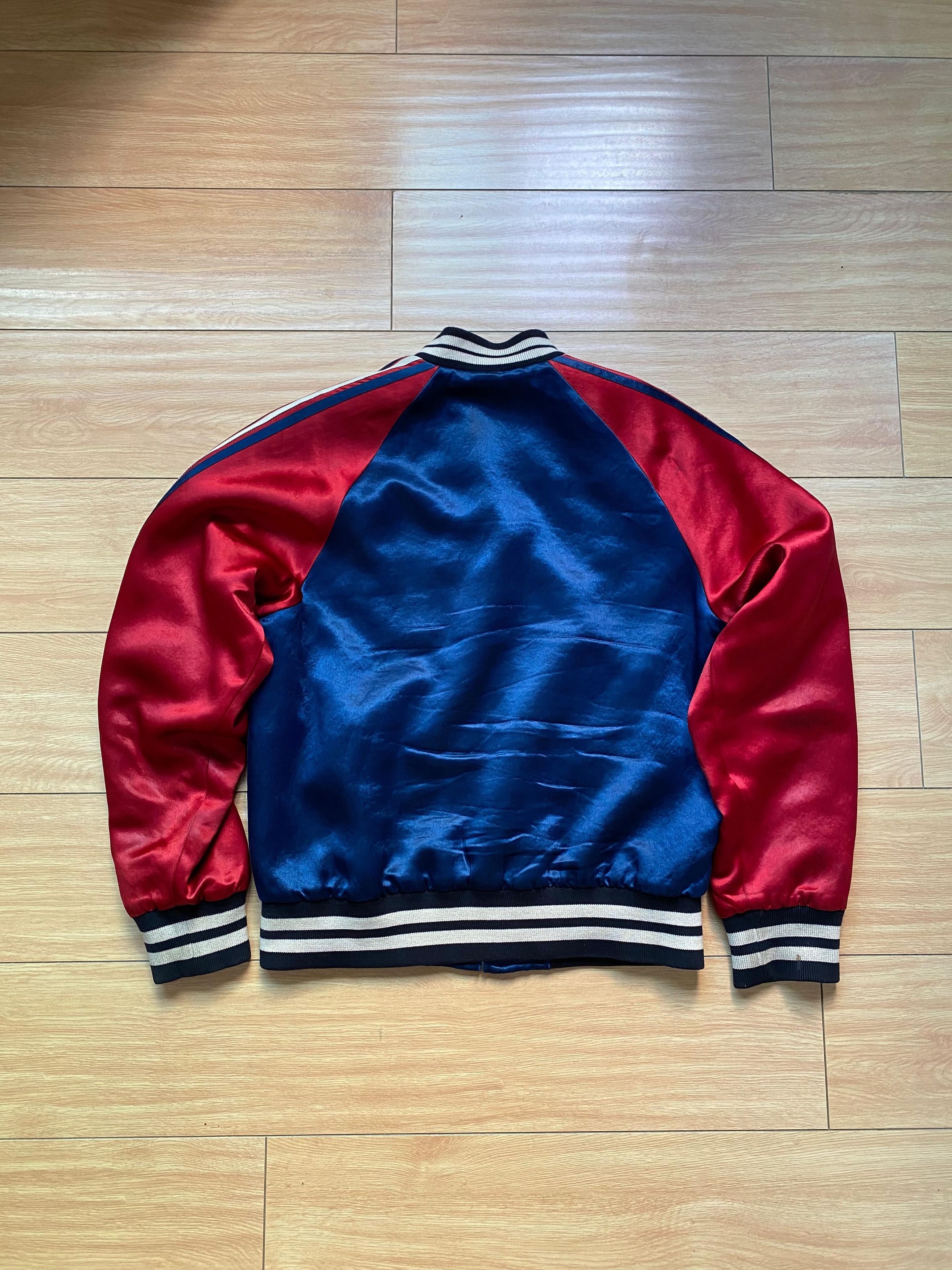 Gucci Gucci Reversible Blue and Red Satin Bomber Jacket Size US M / EU 48-50 / 2 - 6 Thumbnail