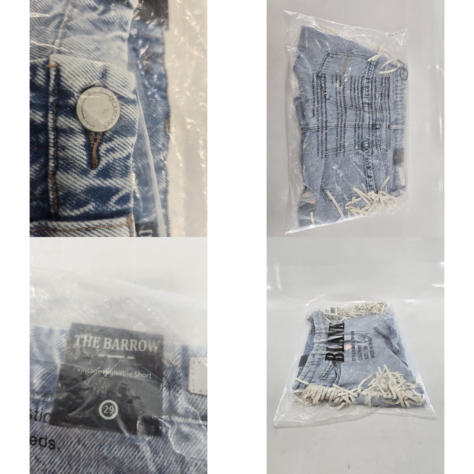 Vintage BLANKNYC Womens Hi Rise Five Pocket Vegan Leather Fringe Cut Off Shorts - 29 Blue NWT Size 29" - 8 Thumbnail