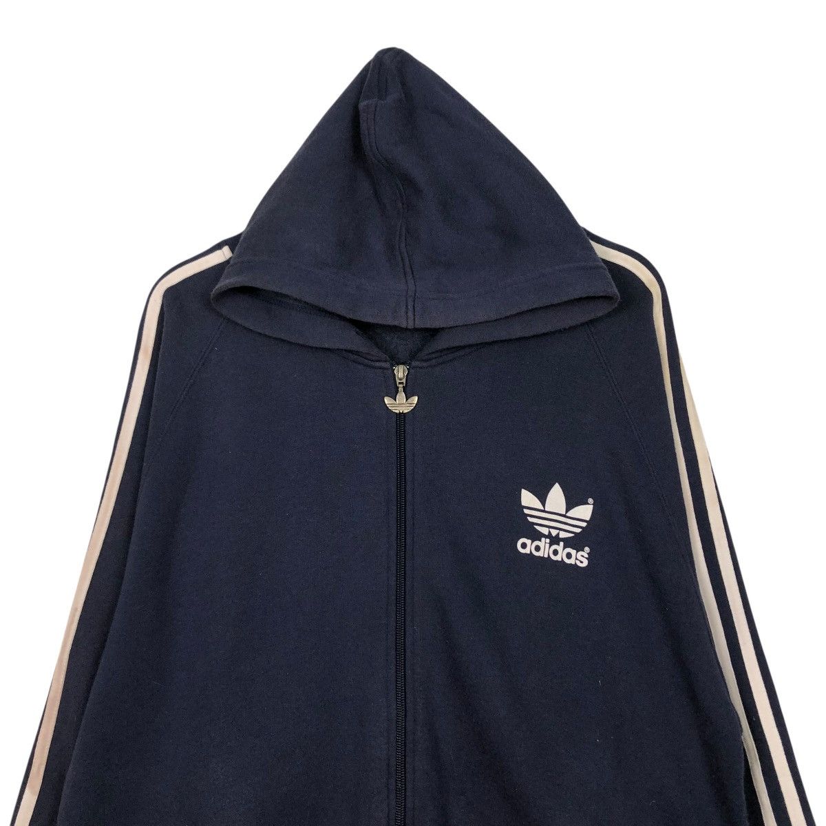 Adidas 🔥VINTAGE ZIPPER HOODIE JACKET ADIDAS BIG LOGO BACK HIT Size US L / EU 52-54 / 3 - 5 Thumbnail