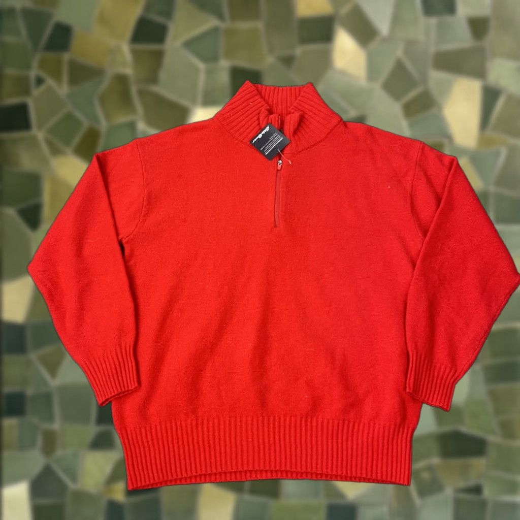 Eddie Bauer Eddie Bauer Sweater Womens Small Red Half Zip Mock Neck Alpine Route Wool Blend Size S / US 4 / IT 40 - 1 Thumbnail