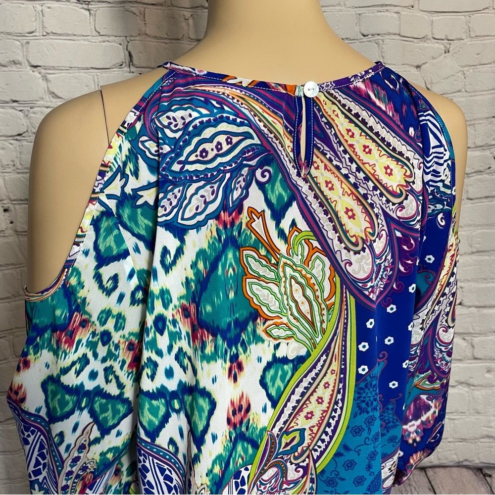 Chicos New Chico's Whimsy Cold-Shoulder Tie-Front Top Size 0 US S Size S / US 4 / IT 40 - 8 Thumbnail