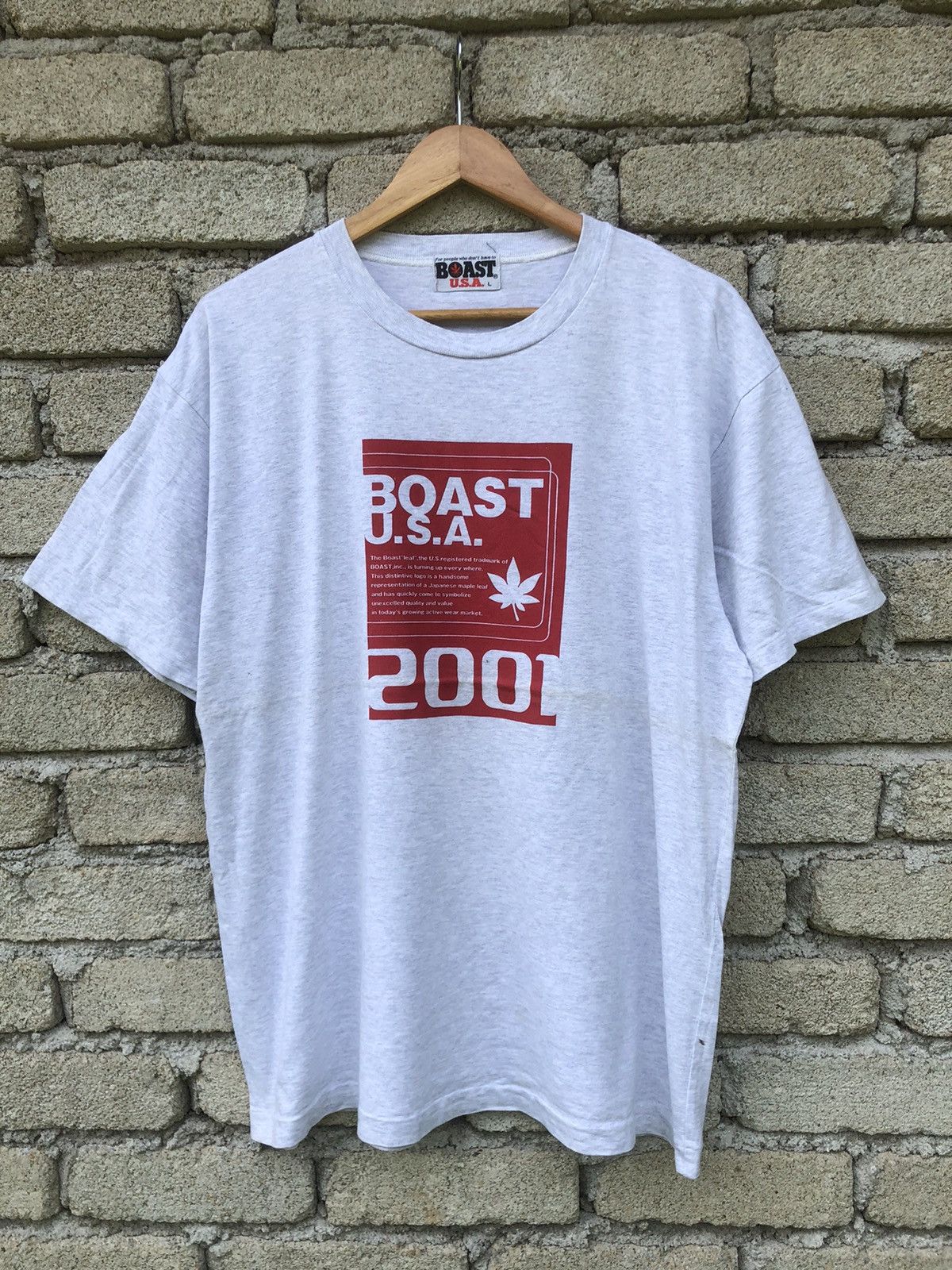 Japanese Brand Vintage BOAST USA MARIJUANA Big Logo Tee Size US XL / EU 56 / 4 - 1 Thumbnail