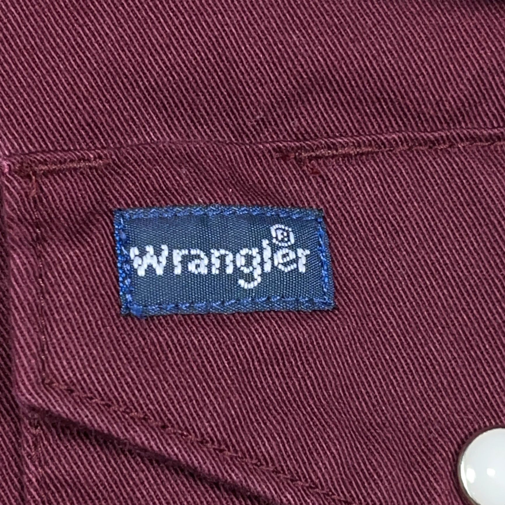 Wrangler Wrangler Denim Shirt Men XL Maroon Pearl Snap Western Cowboy Cut Ranch Rodeo Shirt Size US XL / EU 56 / 4 - 3 Thumbnail