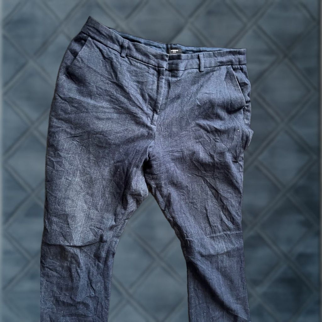 Express Express Editor Dress Pants EUC Chambray Blue 12S Women Size 34" / US 12 / IT 48 - 1 Thumbnail