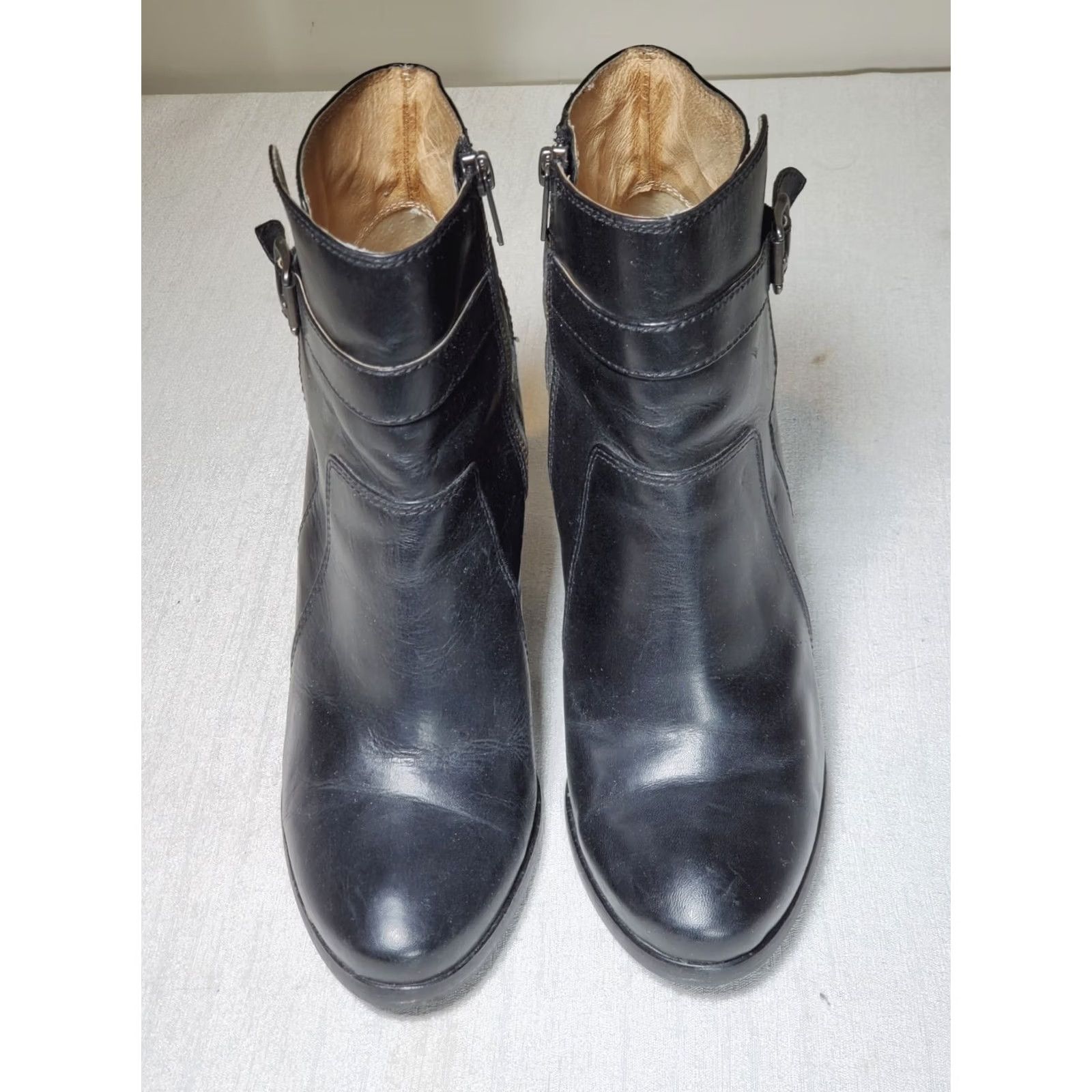 Frye FRYE Patty Riding Bootie Black Leather Zip Ankle Boots 3476983 Women's US 10 M Boots Size US 10 / IT 40 - 7 Thumbnail