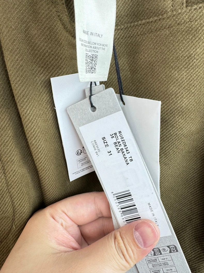 Rick Owens Rick owens Khaki Bolan banana jeans with side zip jeans Size US 31 - 4 Thumbnail