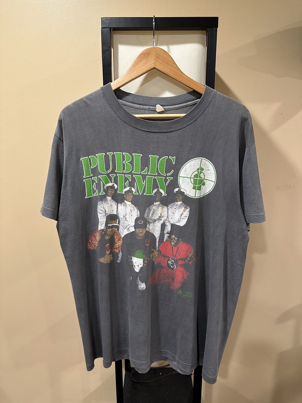 Public Enemy Vintage Public Enemy Apocalypse 1992 Grey Faded Tee Size US XL / EU 56 / 4 - 14 Thumbnail