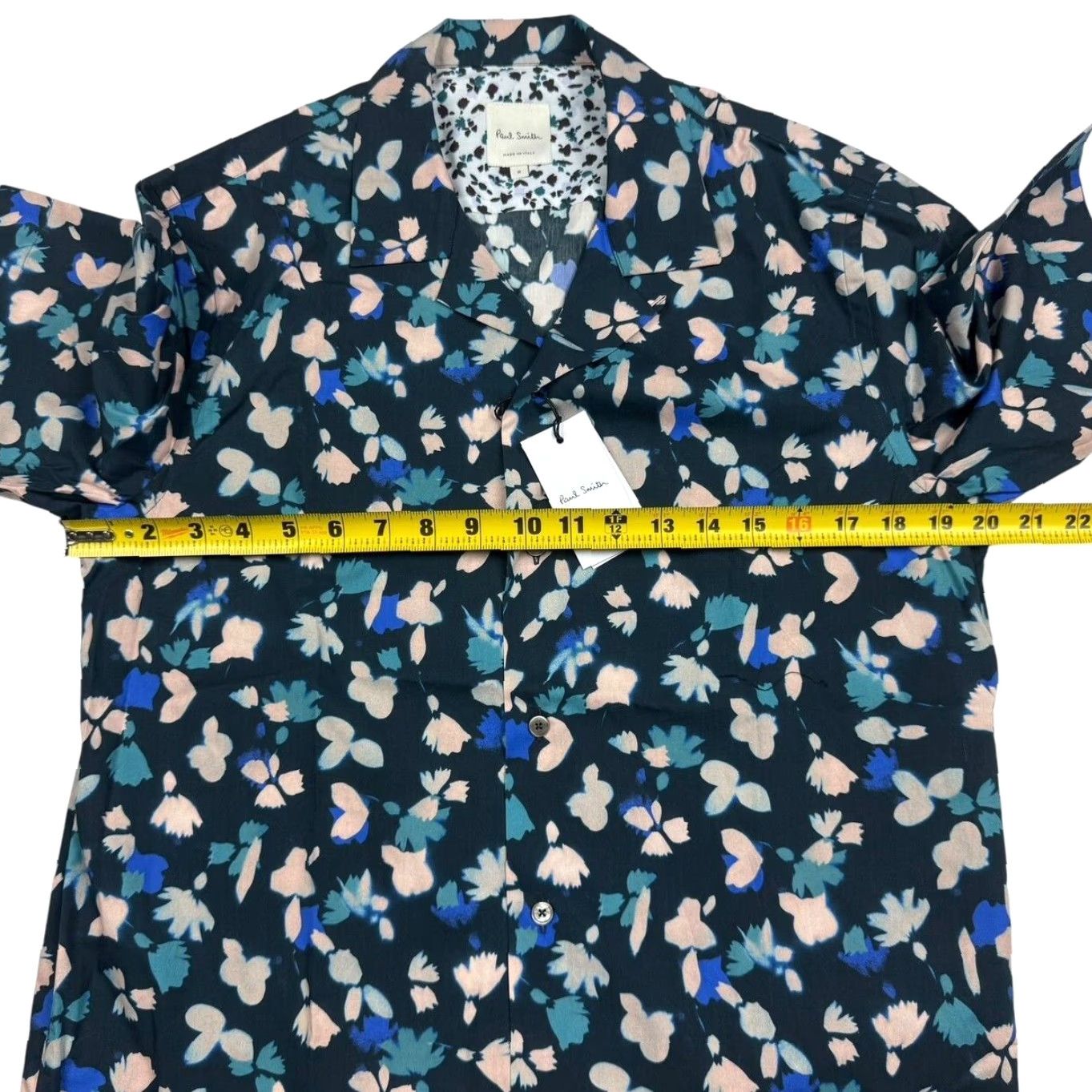 Paul Smith Paul Smith Polo Men’s 100% Cotton S/S Floral Blue Medium Italy Mens Size US M / EU 48-50 / 2 - 6 Thumbnail