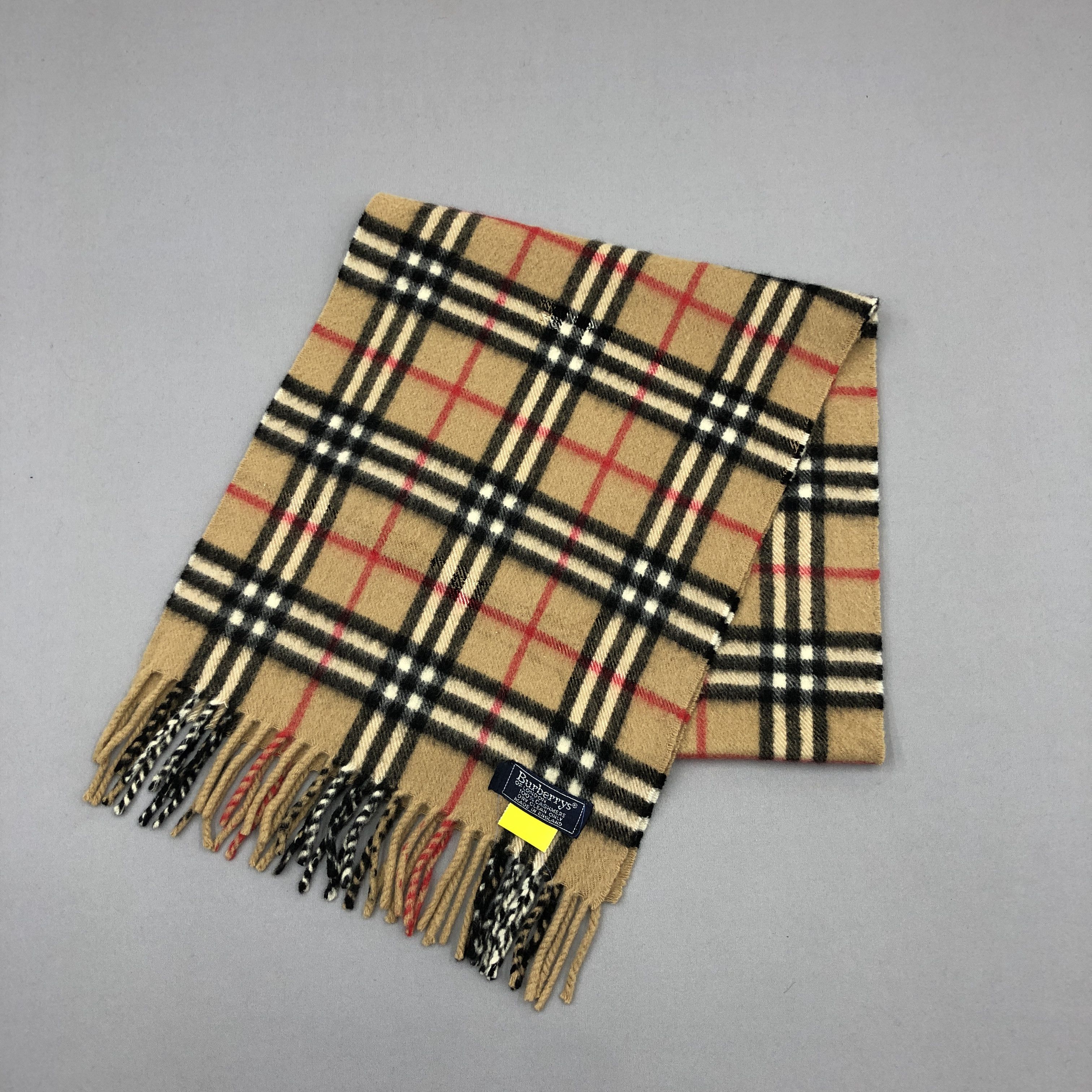 Burberry × Vintage Vintage Burberry Scarf Muffler Wool Cashmere Scarves Size ONE SIZE - 2 Thumbnail