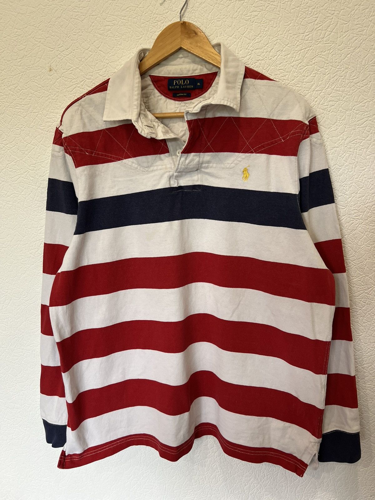 Polo Ralph Lauren Vintage Polo Ralph Lauren Rugby Shirt Long Sleeve Striped Size US XL / EU 56 / 4 - 1 Thumbnail