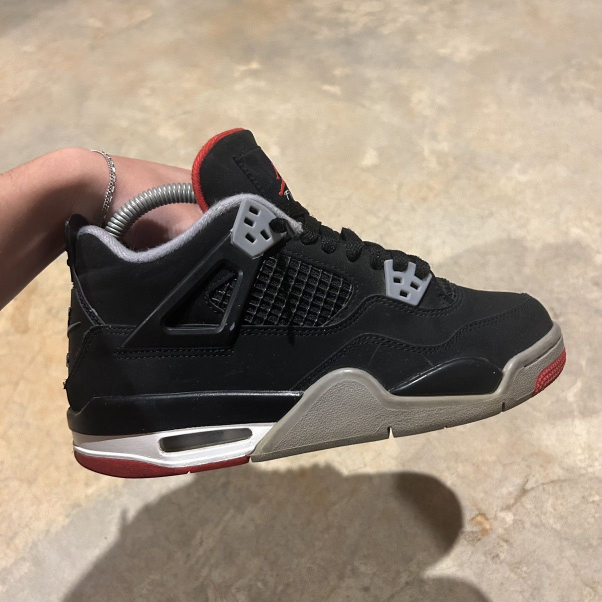 Jordan Brand × Nike Air Jordan 4 Retro Bred 2019 US 5.5 Size US 5.5 / EU 38 - 5 Thumbnail