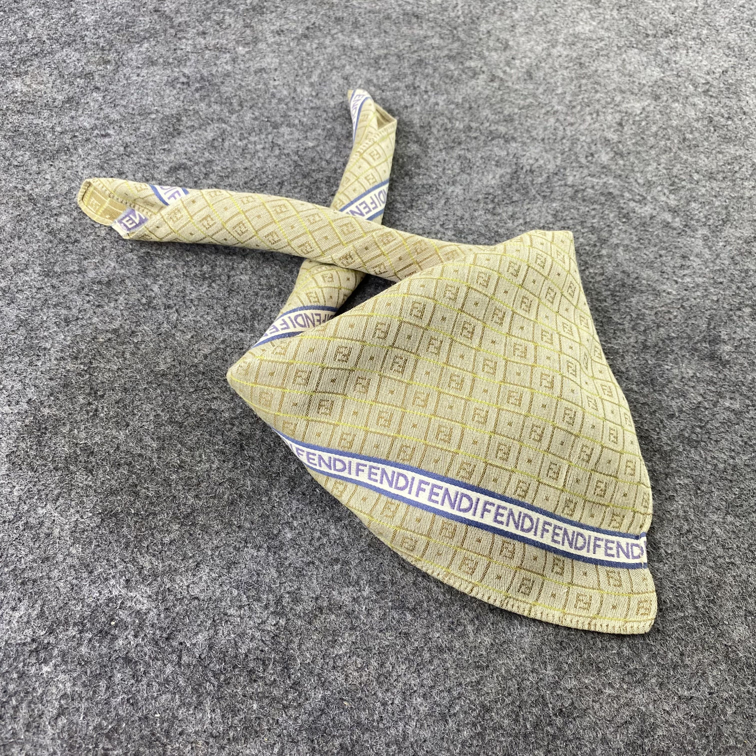 Designer Fendi Monogram Handkerchief / Bandana / Neckerchief-B911 Size ONE SIZE - 1 Thumbnail