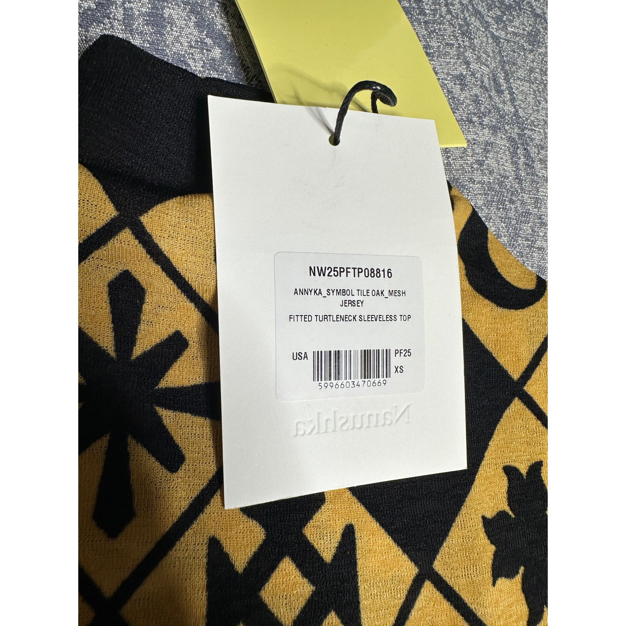 Nanushka Nanushka Annyka Pronted Mesh Jersey Fitted Turtleneck Sleeve Size XS / US 0-2 / IT 36-38 - 7 Thumbnail