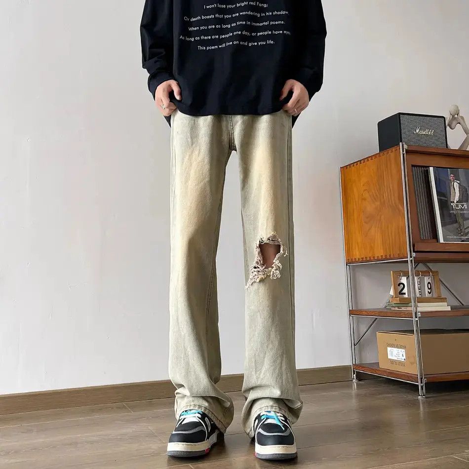Japanese Brand Retro straight tube loose slightly flared jeans Size US 32 / EU 48 - 1 Thumbnail