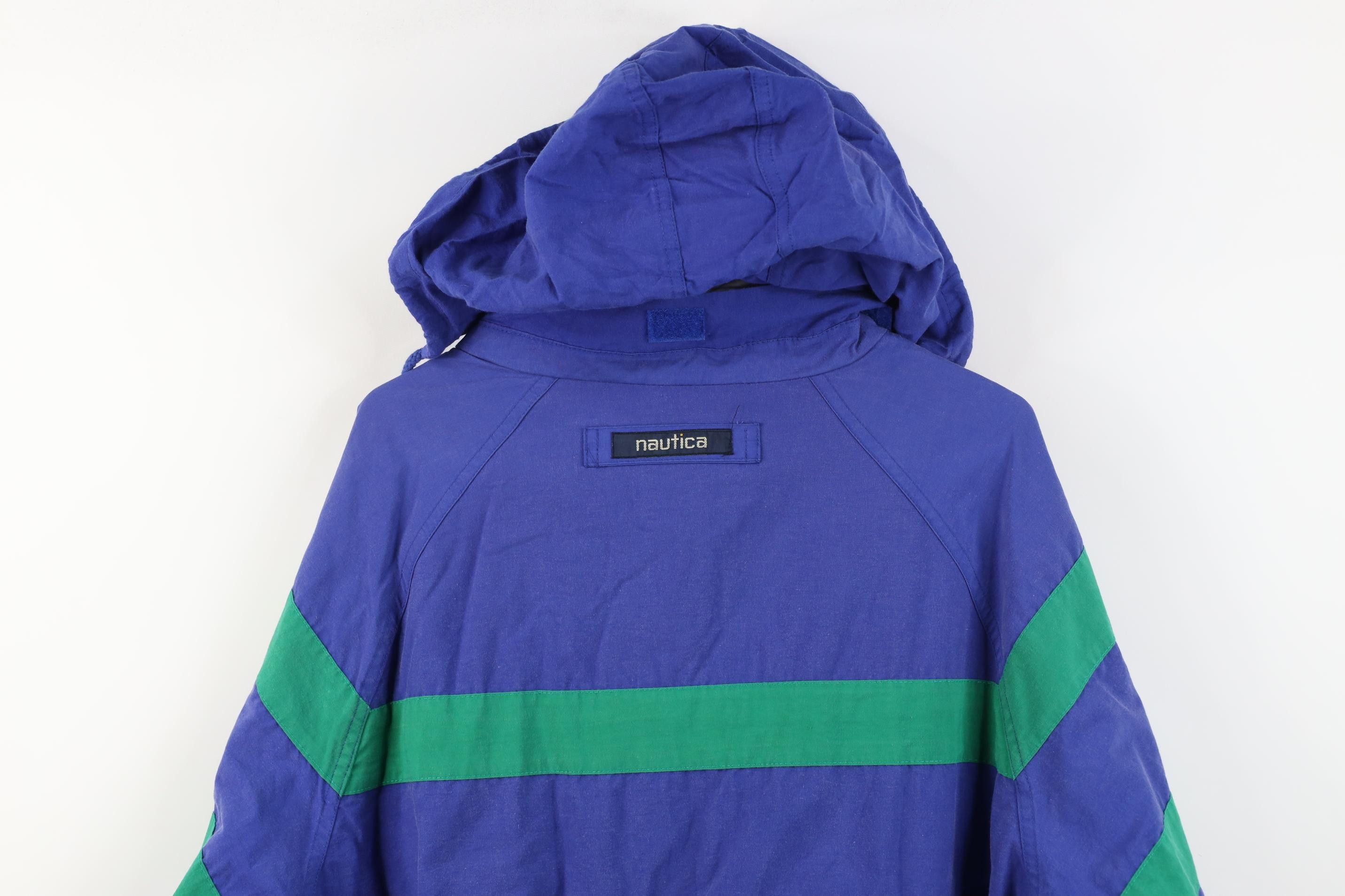 Nautica Vintage 90s Nautica Hooded Sailing Windbreaker Jacket Size US XL / EU 56 / 4 - 19 Thumbnail