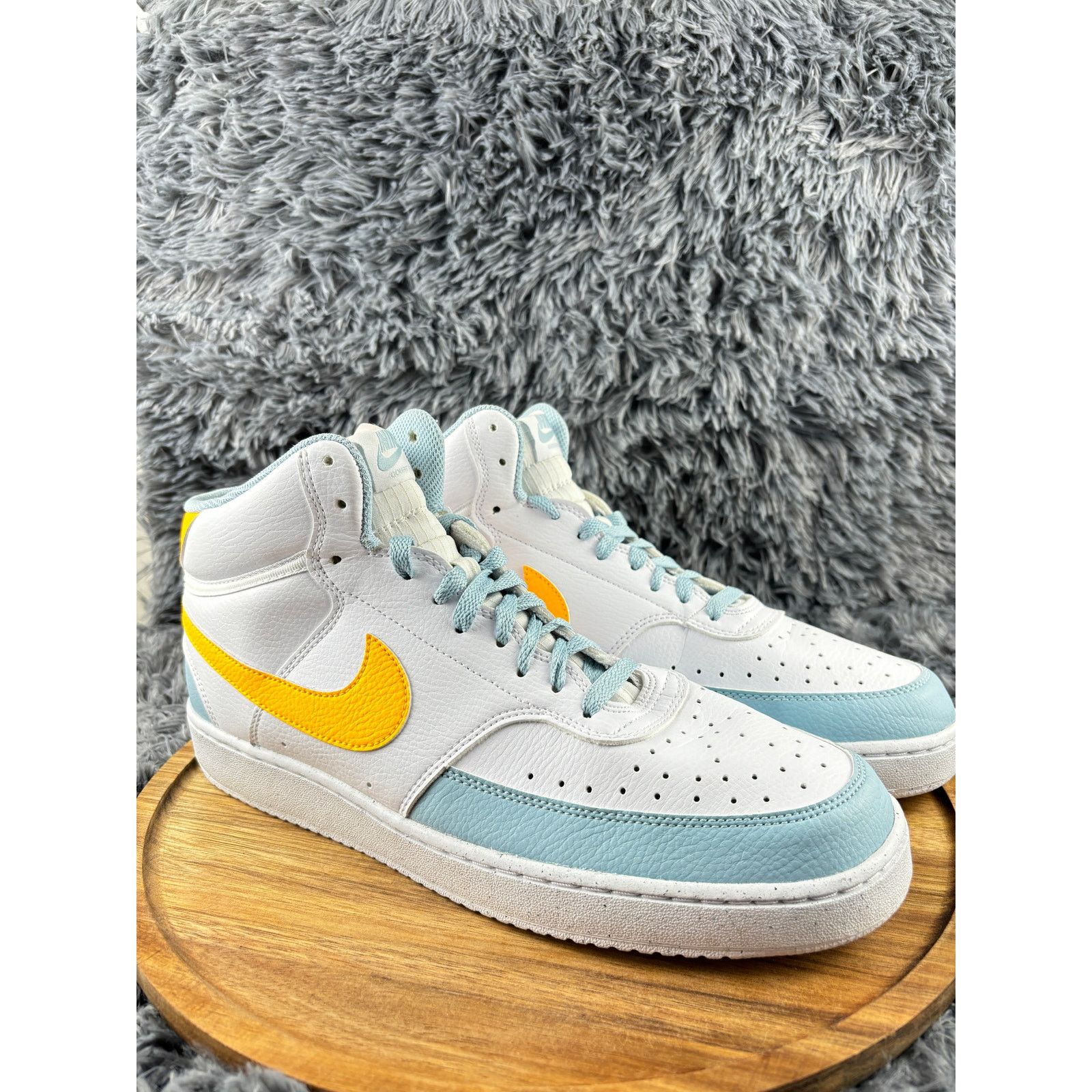 Nike Nike Court Vision Next Nature Mid White Ocean Bliss Size12 Size US 12 / EU 45 - 1 Thumbnail