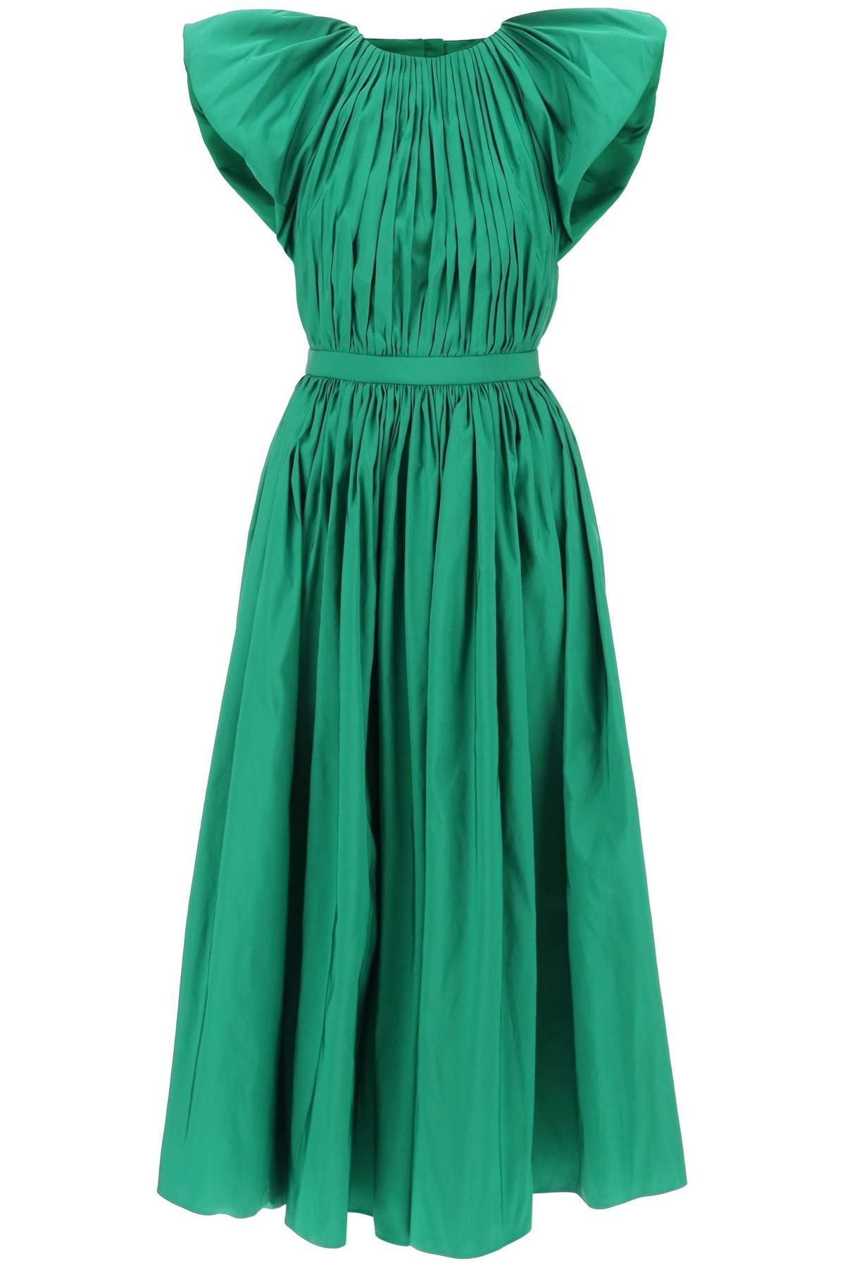 Alexander McQueen ALEXANDER MCQUEEN Pleated Open Back Midi Dress Size XS / US 0-2 / IT 36-38 - 1 Thumbnail