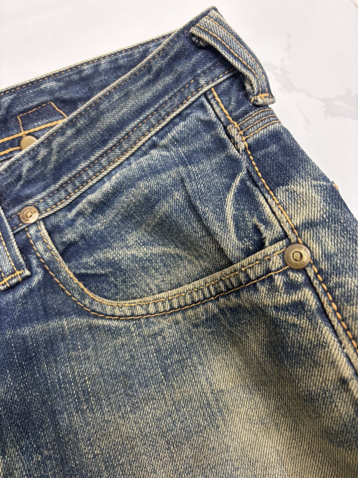 Lee 🔥VINTAGE LEE COWBOY SELVEDGE BUCKLE BACK DISTRESSED DENIM Size US 31 - 10 Thumbnail