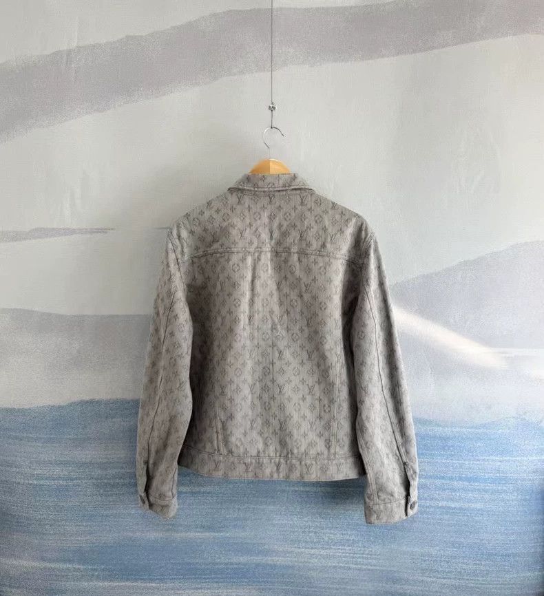 Louis Vuitton Louis Vuitton Louis Vuitton Gray Printed Denim Jacket-2506 Size US L / EU 52-54 / 3 - 3 Thumbnail
