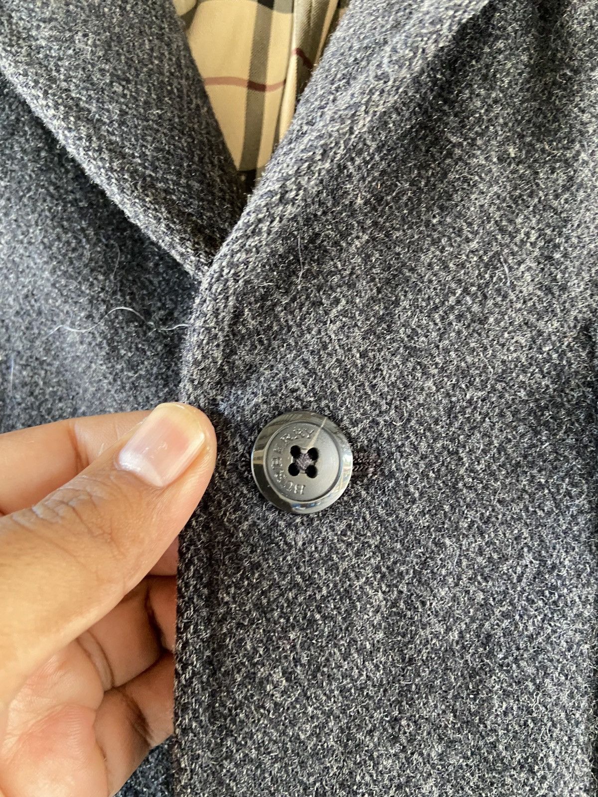 Burberry BURBERRY DARK GRAY WOOLEN COAT Size L / US 10 / IT 46 - 5 Thumbnail