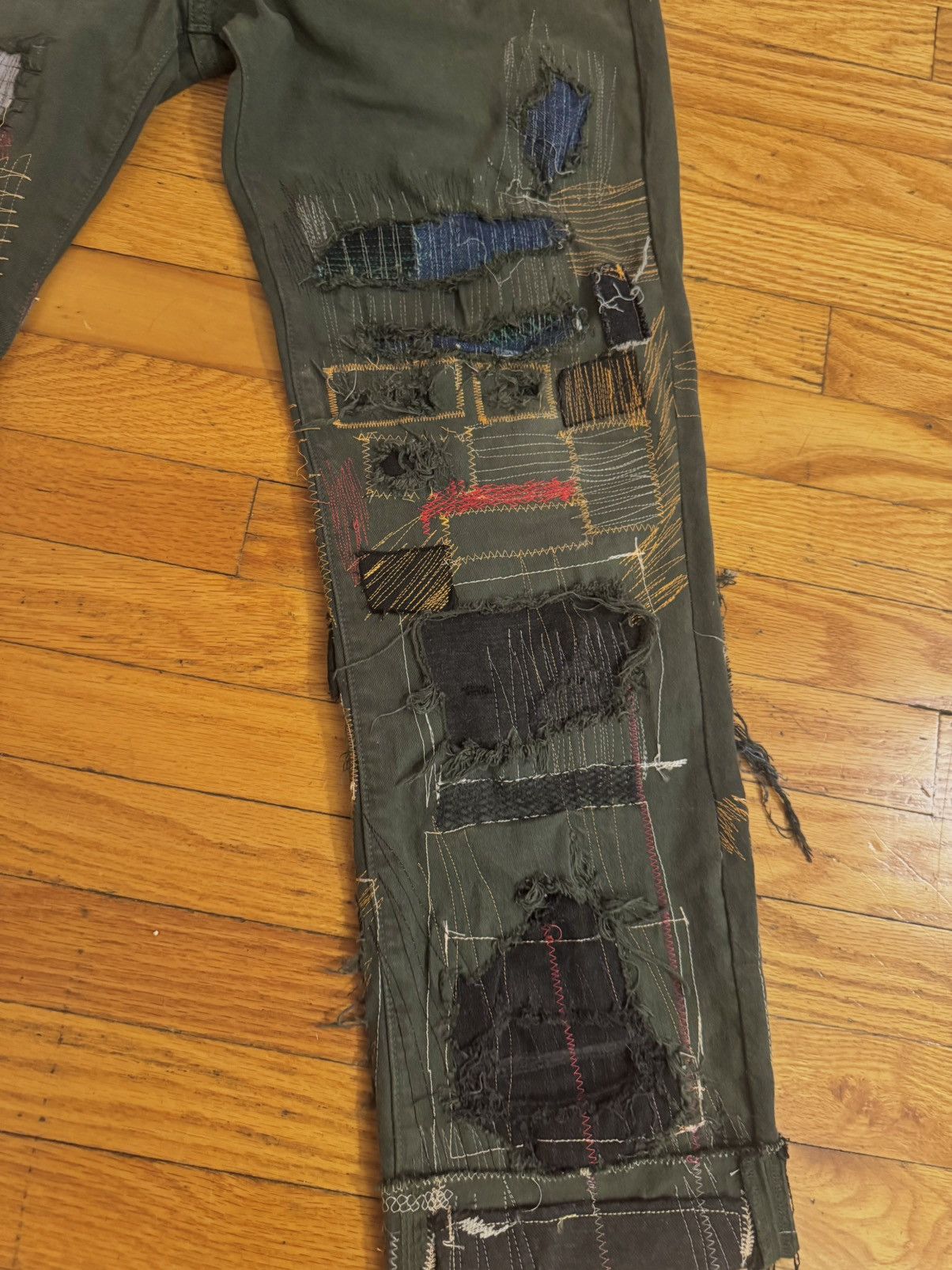 Other Custom 1/1 jeans “distorted stitches” Size US 34 / EU 50 - 4 Thumbnail