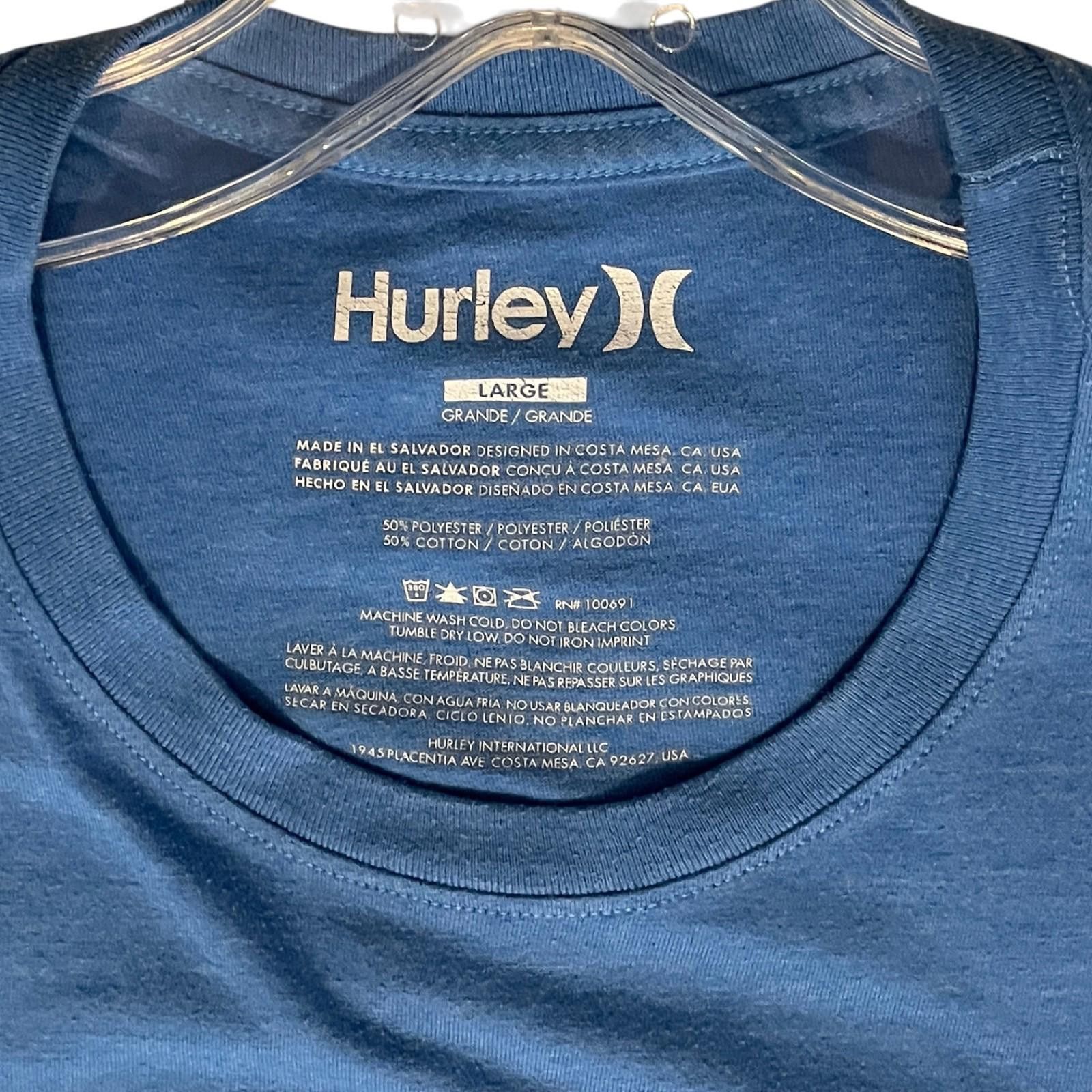 Hurley Hurley Men’s Lg Blue Graphic T-Shirt Size Logo Tee Excellent Size US L / EU 52-54 / 3 - 2 Thumbnail
