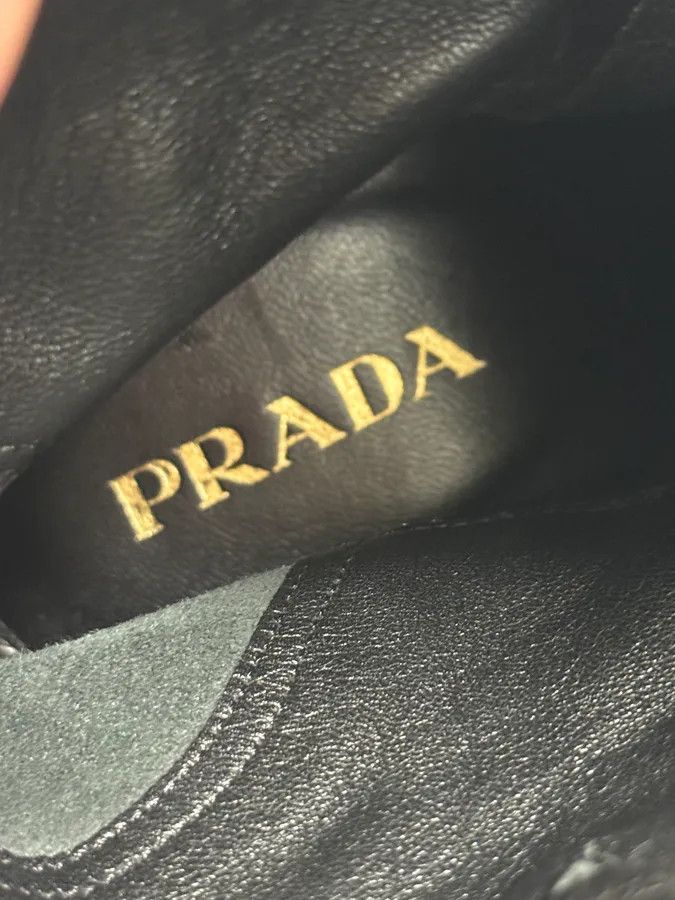 Prada 2000s Prada Black Buckle Leather Grained Boots Size US 7 / EU 40 - 9 Thumbnail