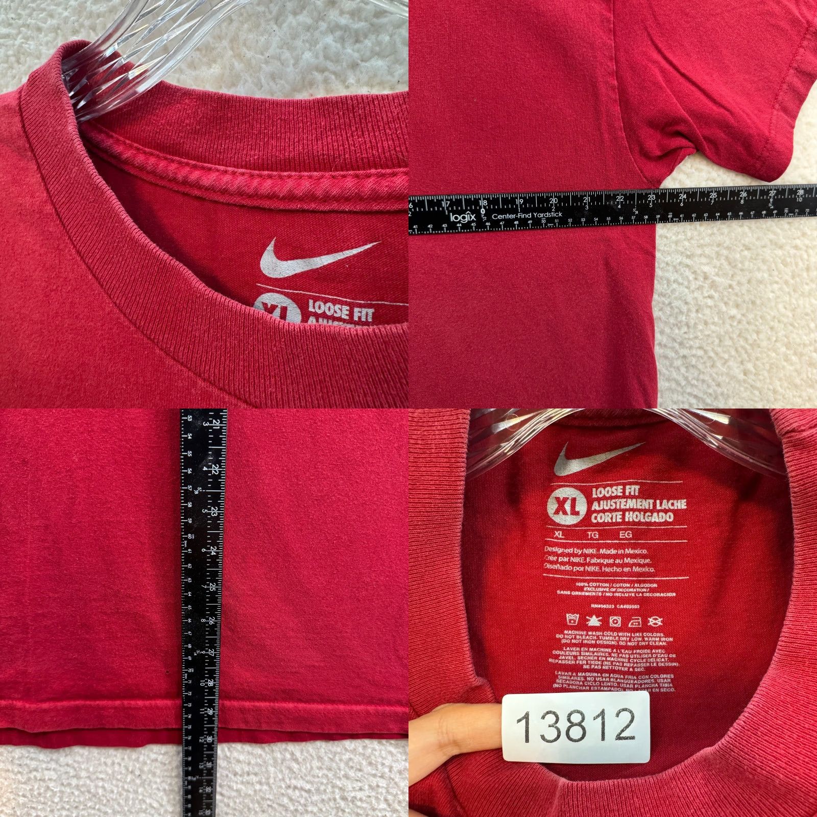 Nike Nike Air Loose Fit T-Shirt XL Mens Red Short Sleeve Swoosh Logo Graphic Size US XL / EU 56 / 4 - 8 Thumbnail