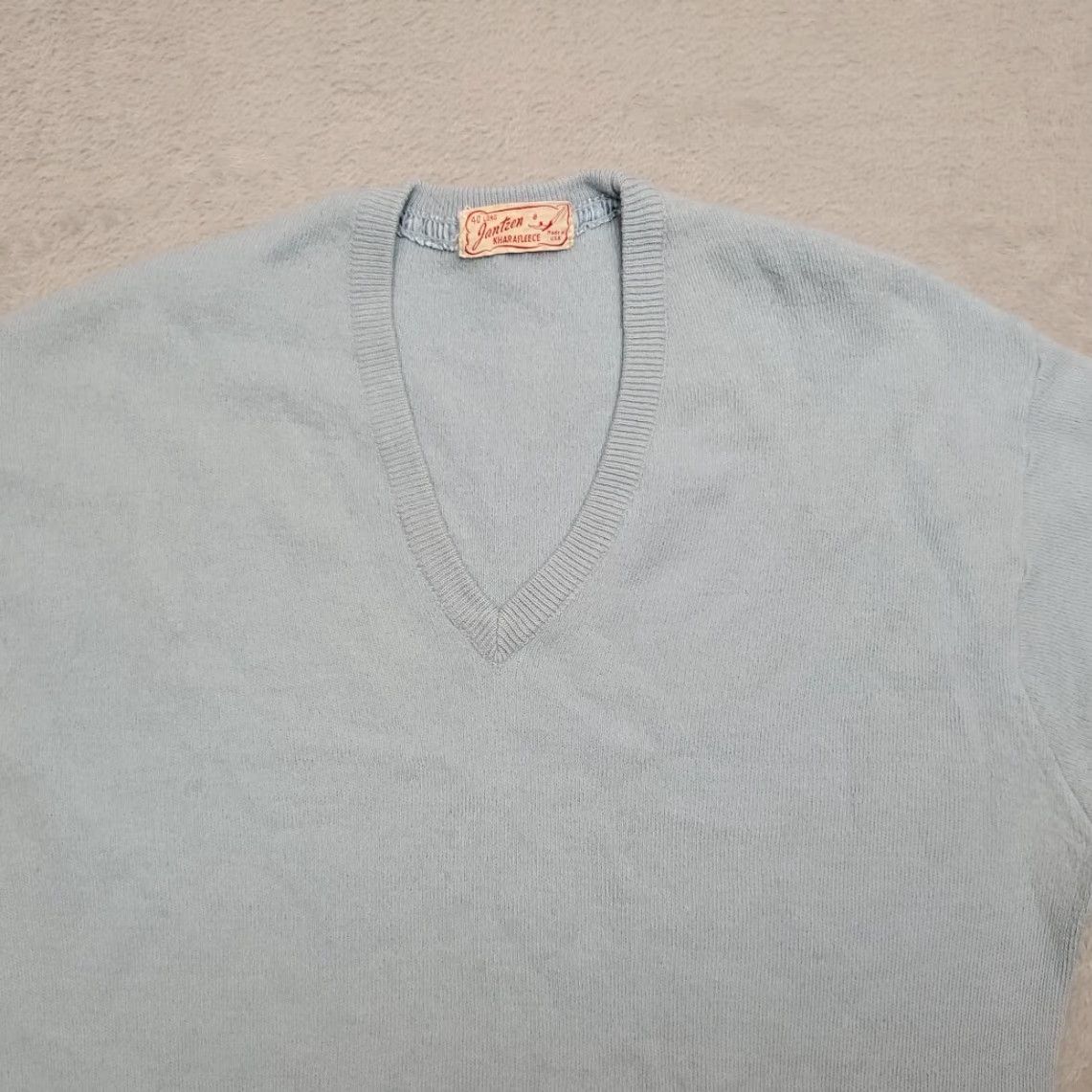 Jantzen VINTAGE Jantzen Sweater Men 40 Long Blue Kharafleece Made in USA 70s 80s Grandpa Size US L / EU 52-54 / 3 - 2 Thumbnail
