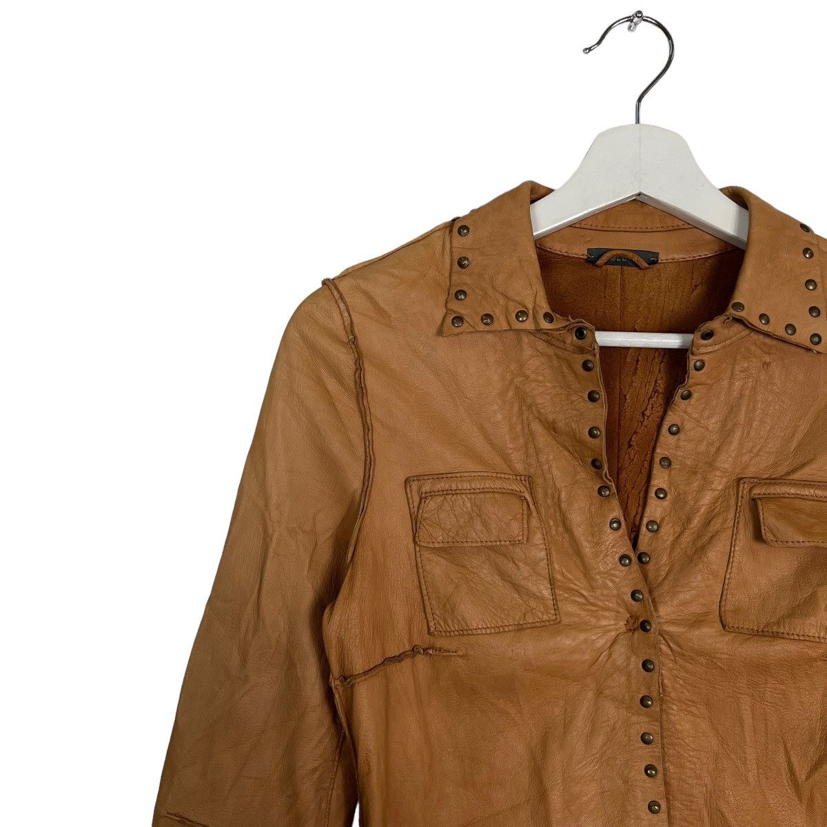 Designer 🔥 BLUR LEATHER JACKET MADE IN ITALY Size US XS / EU 42 / 0 - 7 Thumbnail