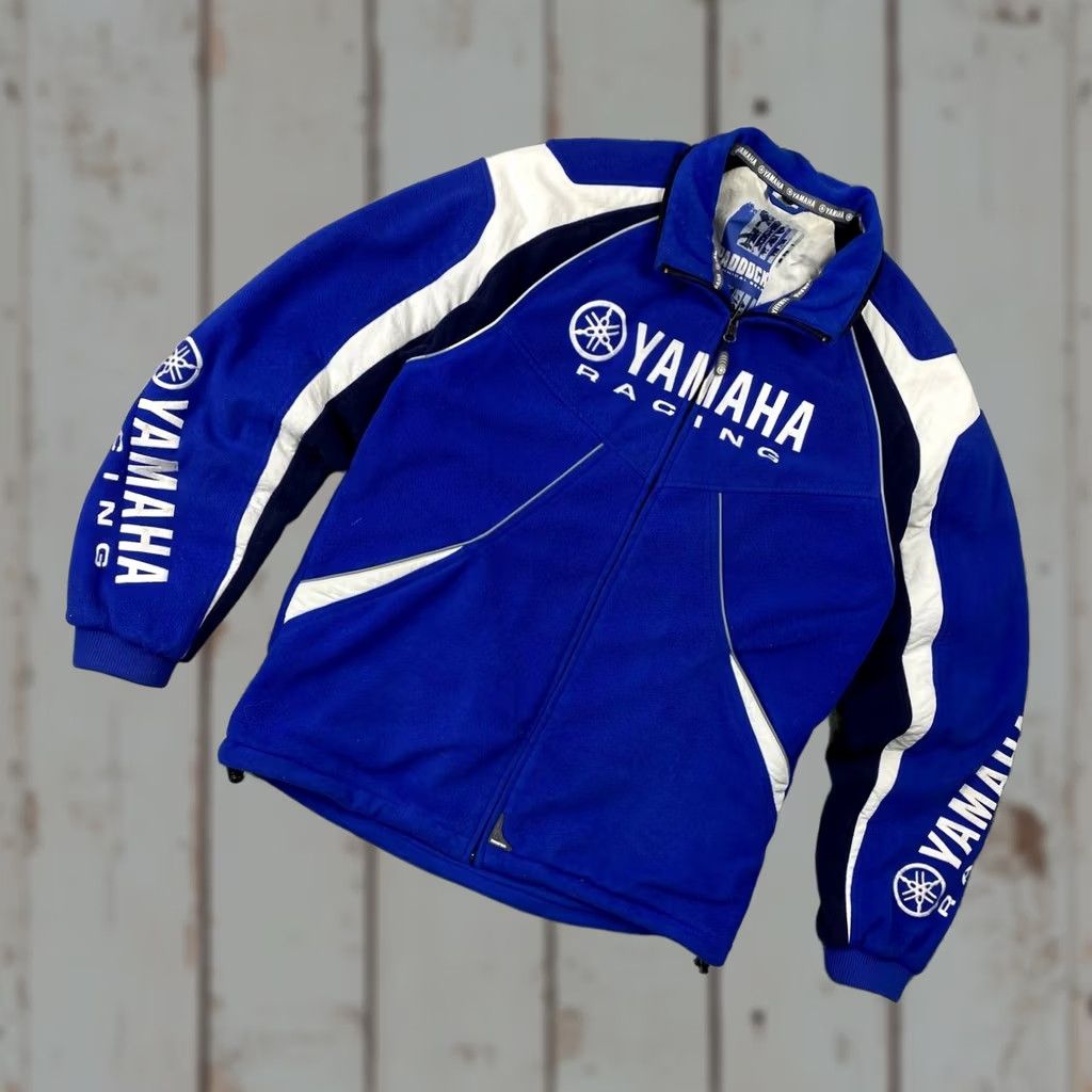 Yamaha VINTAGE Yamaha Racing Fleece Jacket Motorcycle Logo Men M Blue Jacket Size US M / EU 48-50 / 2 - 1 Thumbnail
