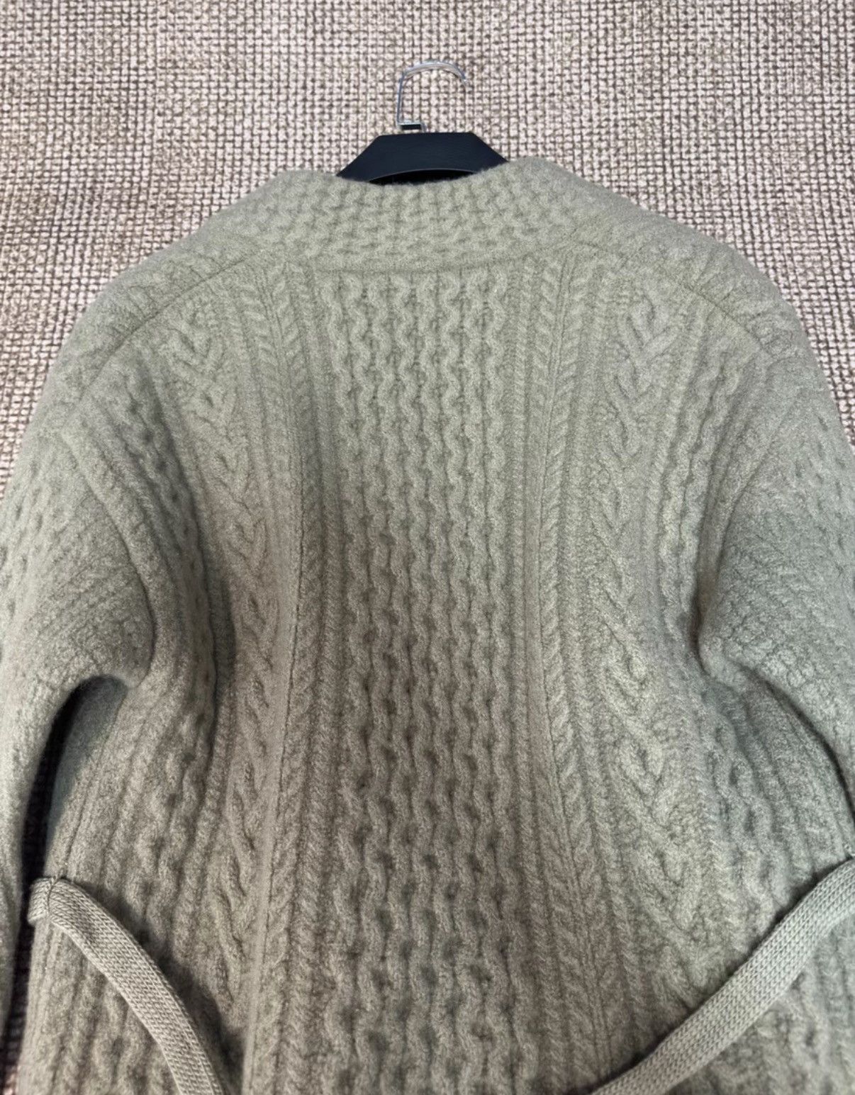 Auralee AURALEE Wool Cable Knit Cardigan | Heavyweight Knit K23 Size US L / EU 52-54 / 3 - 9 Thumbnail
