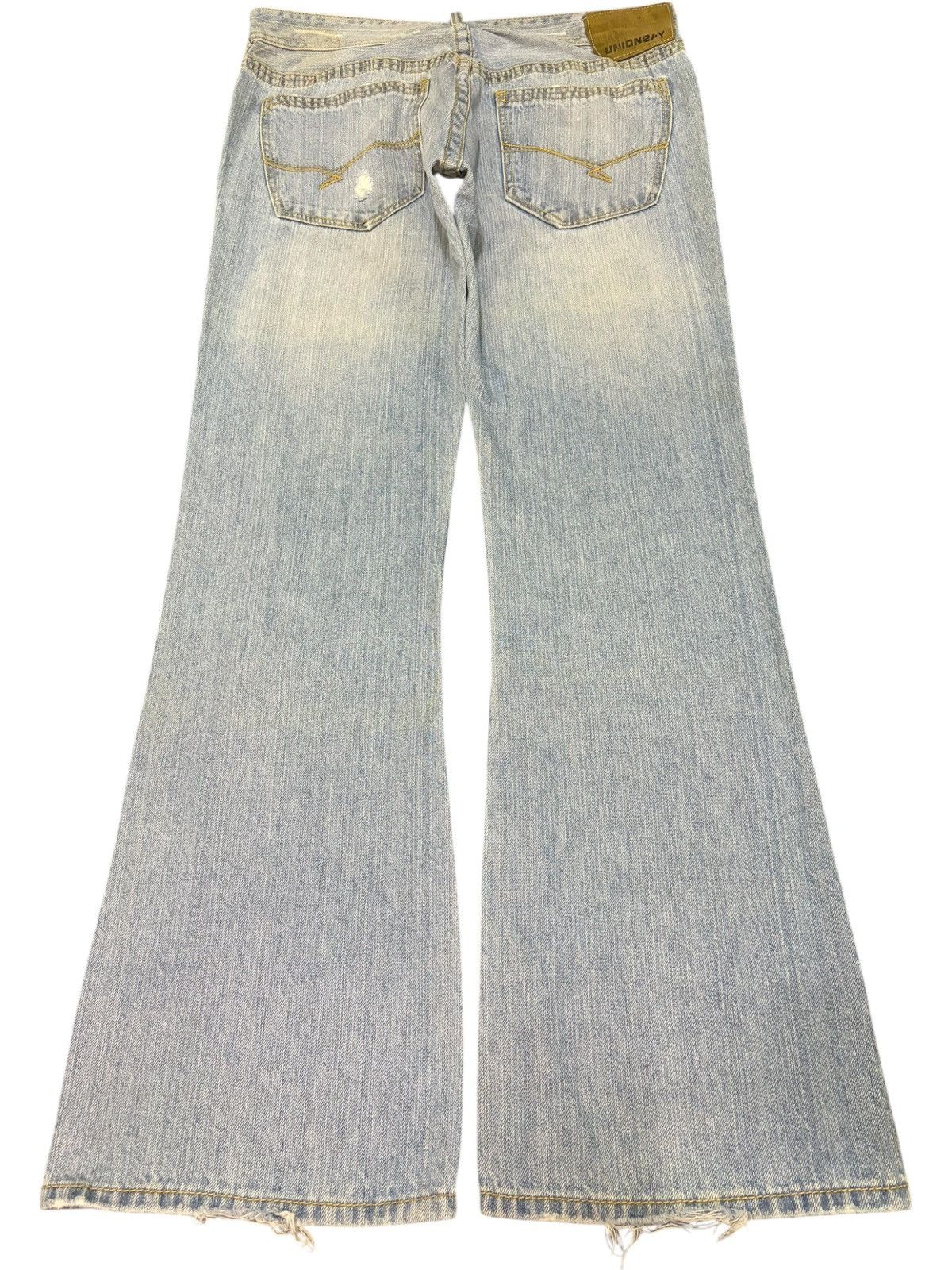 Edwin Vintage Japanese Brand Faded Wash Distress Flare Jeans Size US 34 / EU 50 - 2 Thumbnail