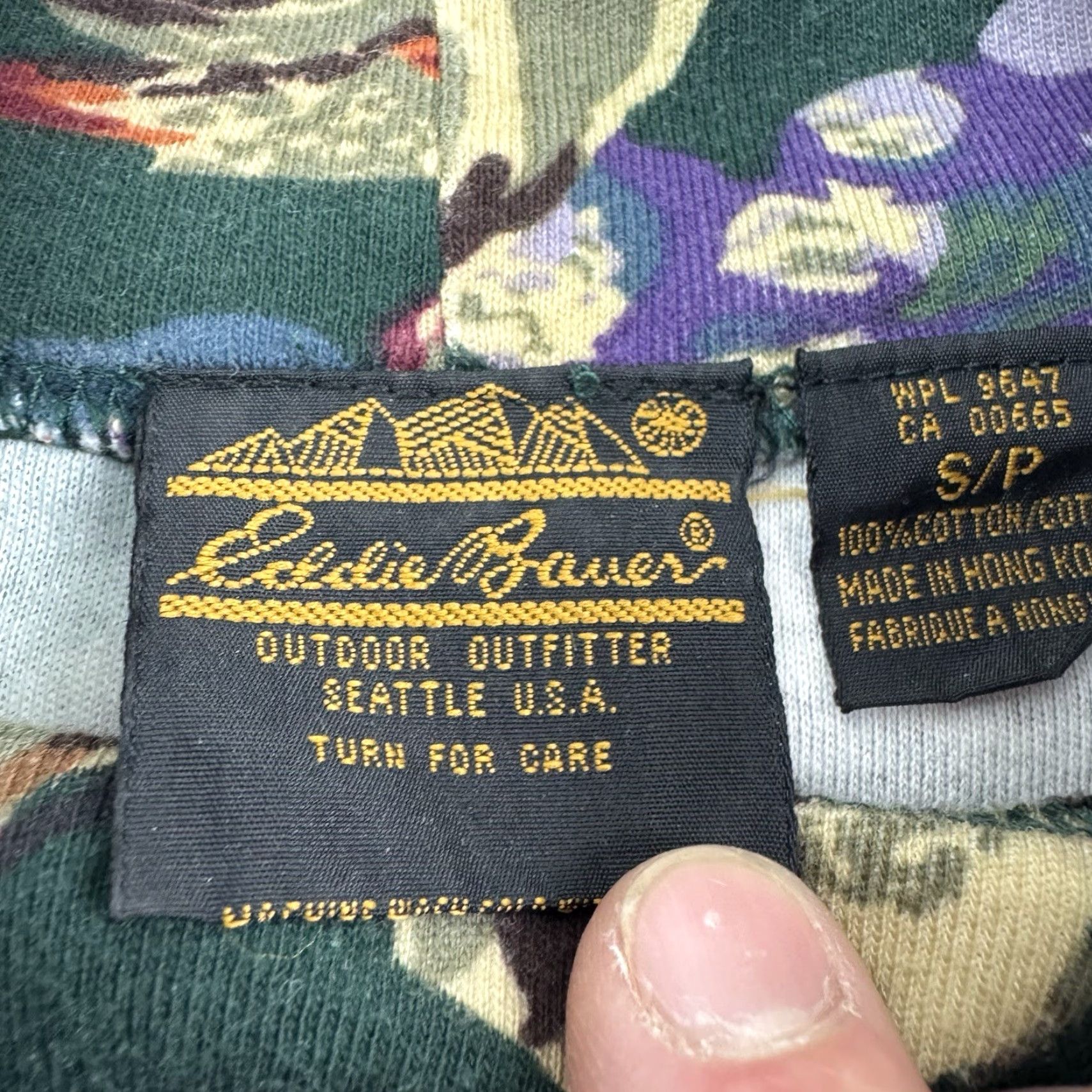 Eddie Bauer VINTAGE Eddie Bauer Mock Neck Shirt Womens Small Floral Flowers All Over Print Size S / US 4 / IT 40 - 3 Thumbnail