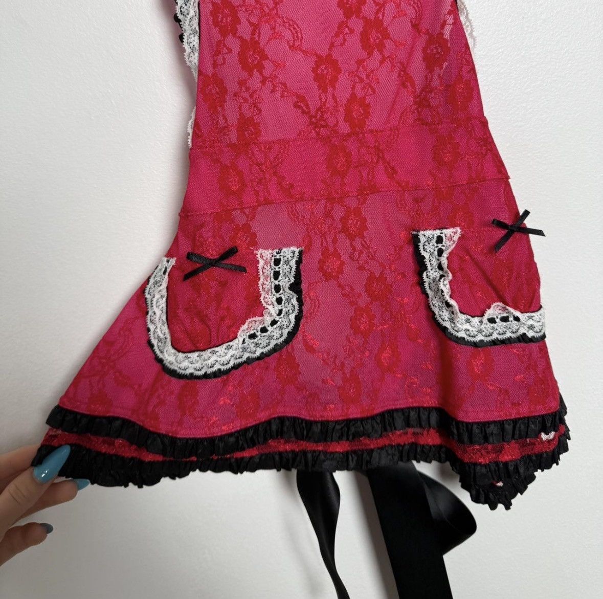 Victoria's Secret Vintage Victoria Secret Lace Apron Babydoll Top NWT 34B Size S / US 4 / IT 40 - 2 Thumbnail