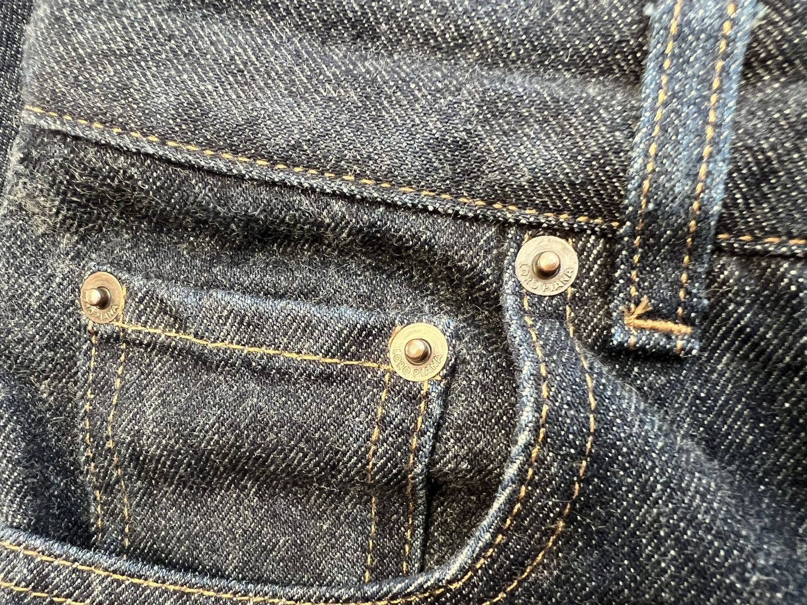 Loro Piana Loro Piana Cashmere and Cotton High-Waisted Jeans Size 28" / US 6 / IT 42 - 5 Thumbnail