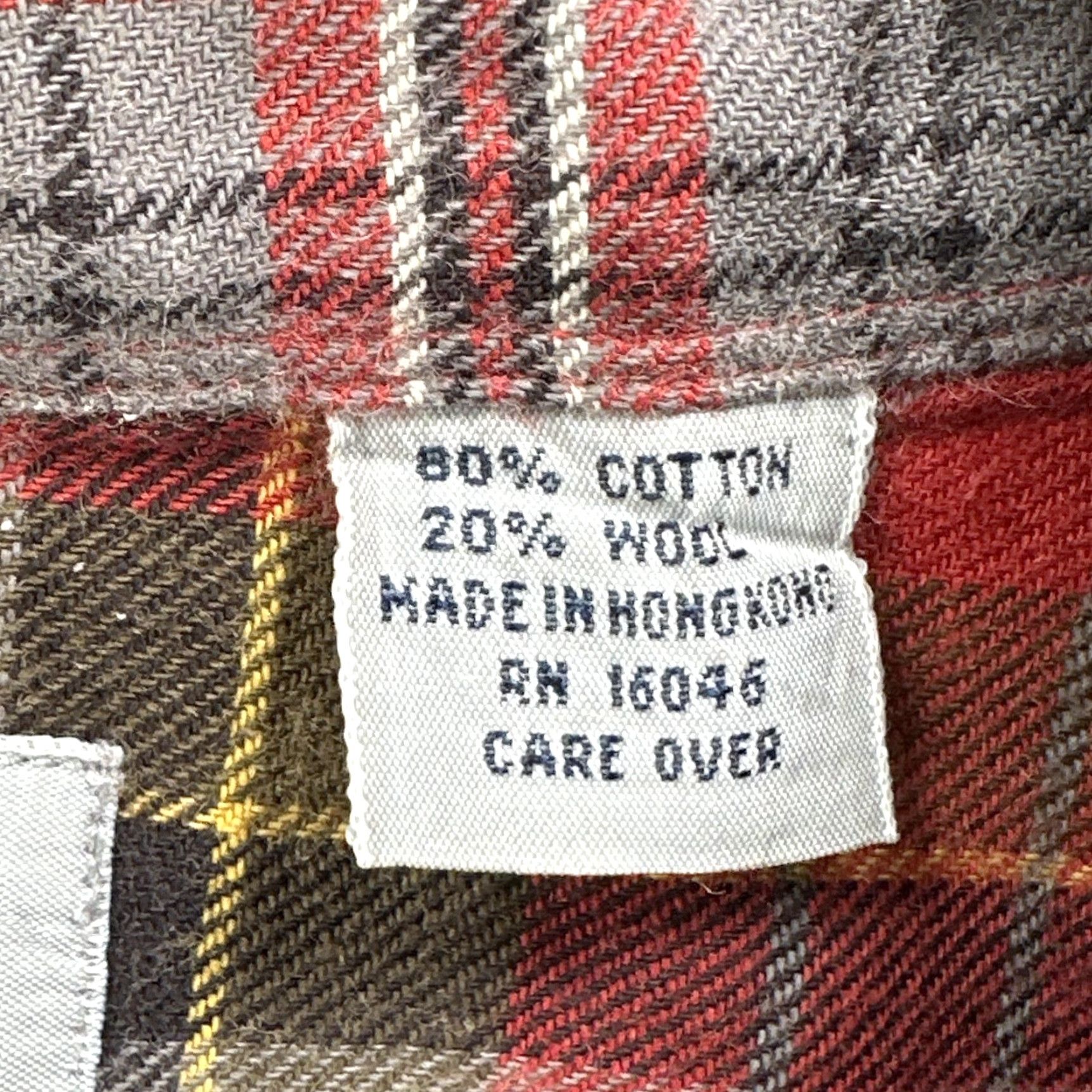 VINTAGE Viyella Flannel Shirt Mens XL Red Plaid Button-Down Wool Blend 90s