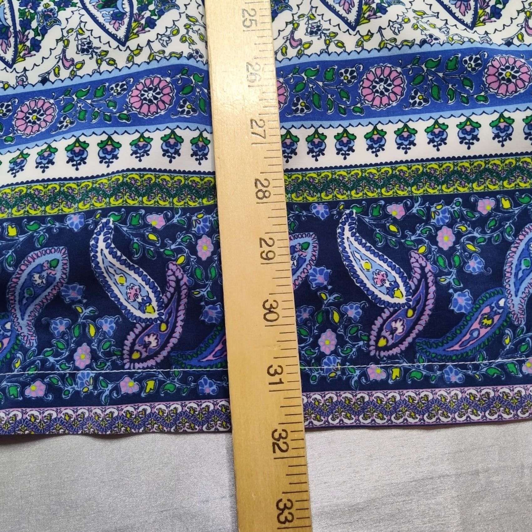 Old Navy OLD NAVY Women Medium Blue Paisley Lined Shift Dress Size M / US 6-8 / IT 42-44 - 7 Thumbnail