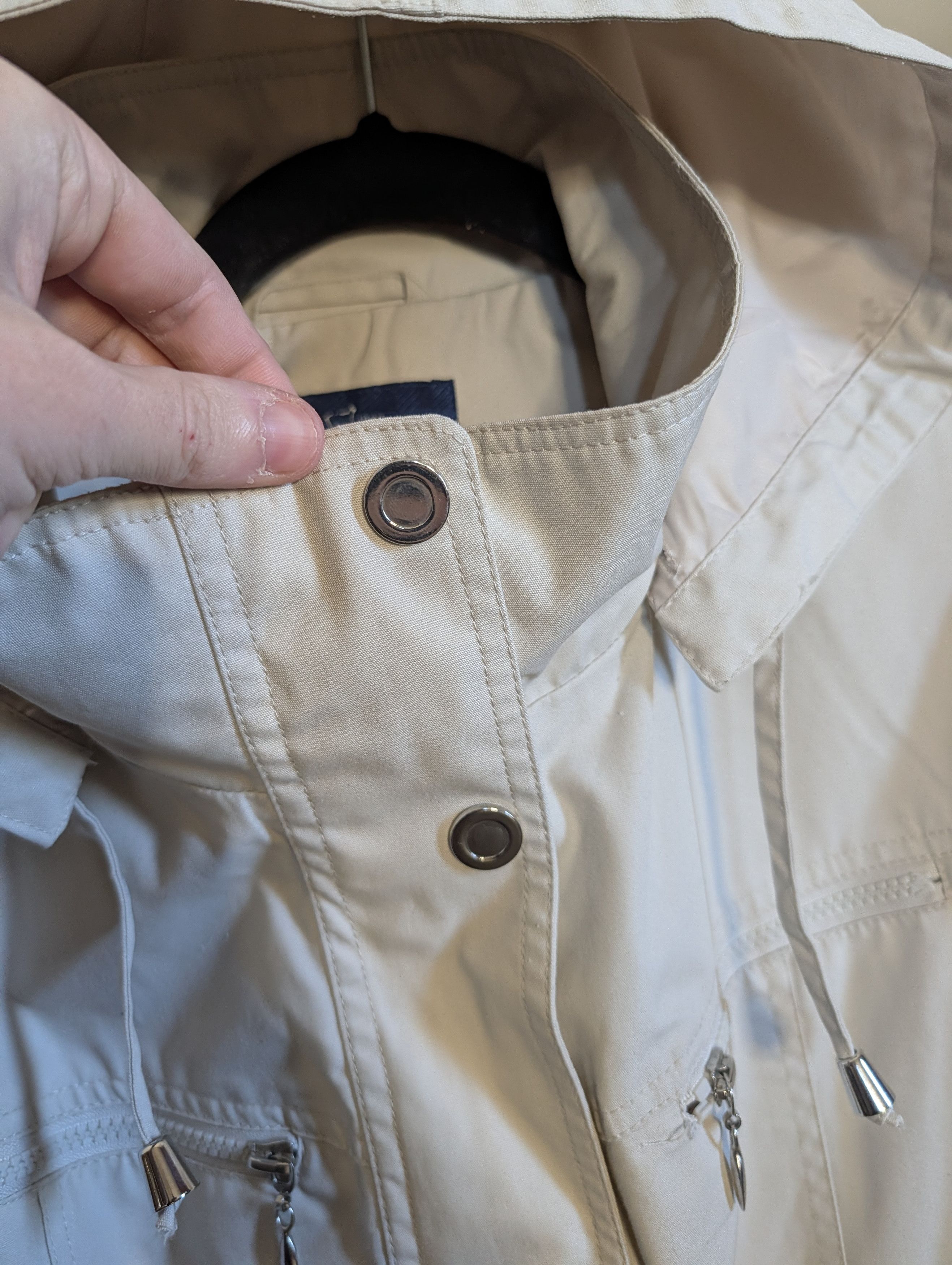 Mackintosh Iconic khaki zip-up snap button removable hood coat Size XL / US 12-14 / IT 48-50 - 4 Thumbnail