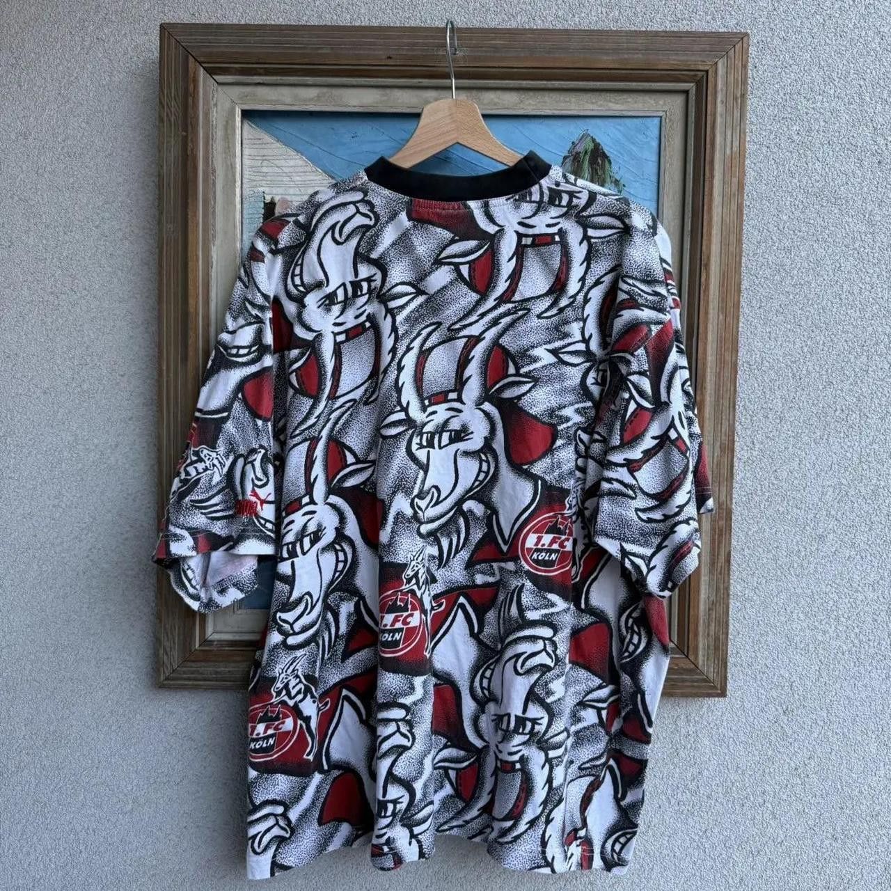 Puma Vintage 90s FC Köln T-Shirt Puma Tee All Over Print Size US L / EU 52-54 / 3 - 2 Thumbnail