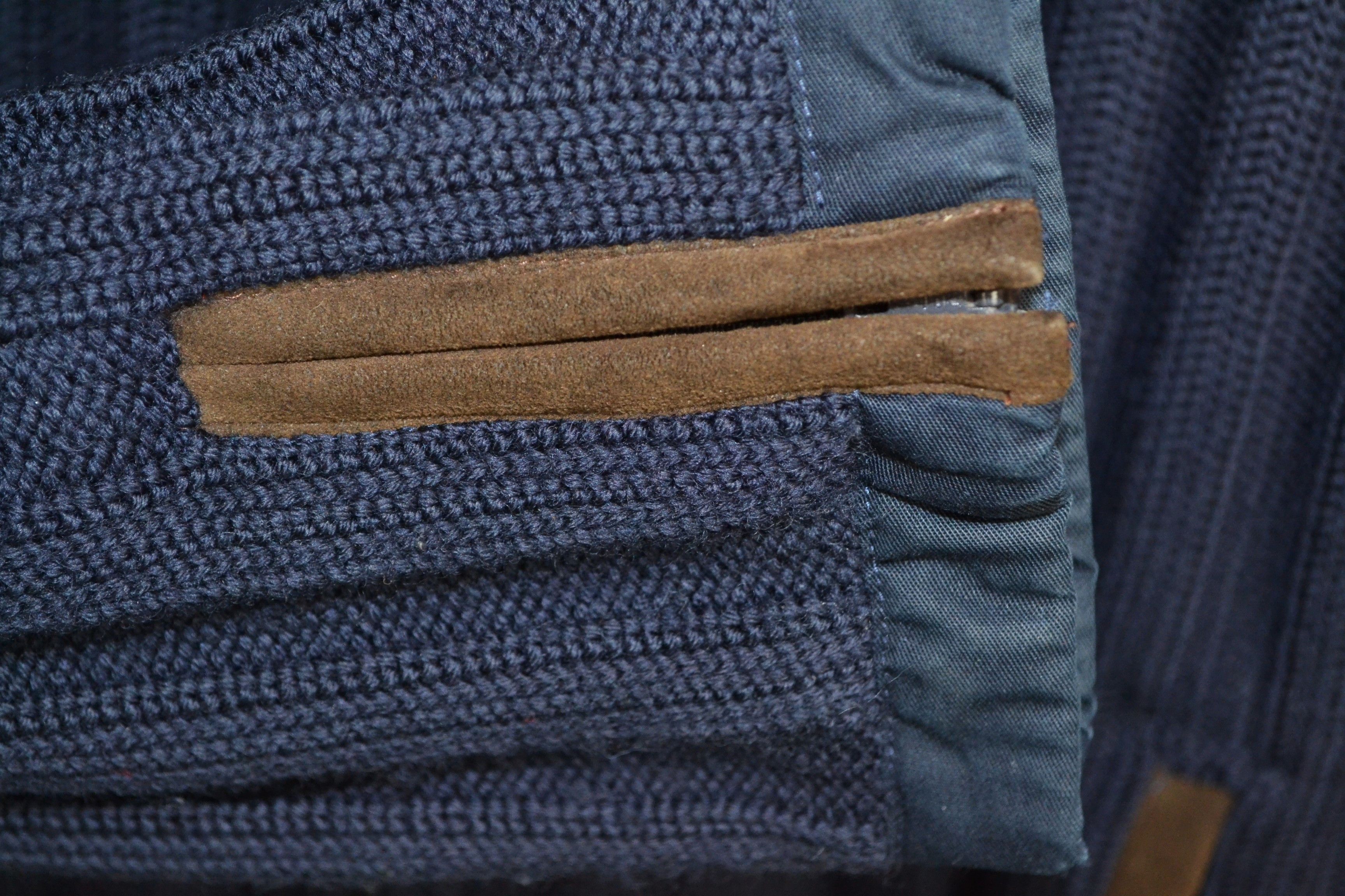 Paul & Shark Paul & Shark Bretagne Ribbed Knit Jacket Wool Leather Sydney Size US XL / EU 56 / 4 - 11 Thumbnail