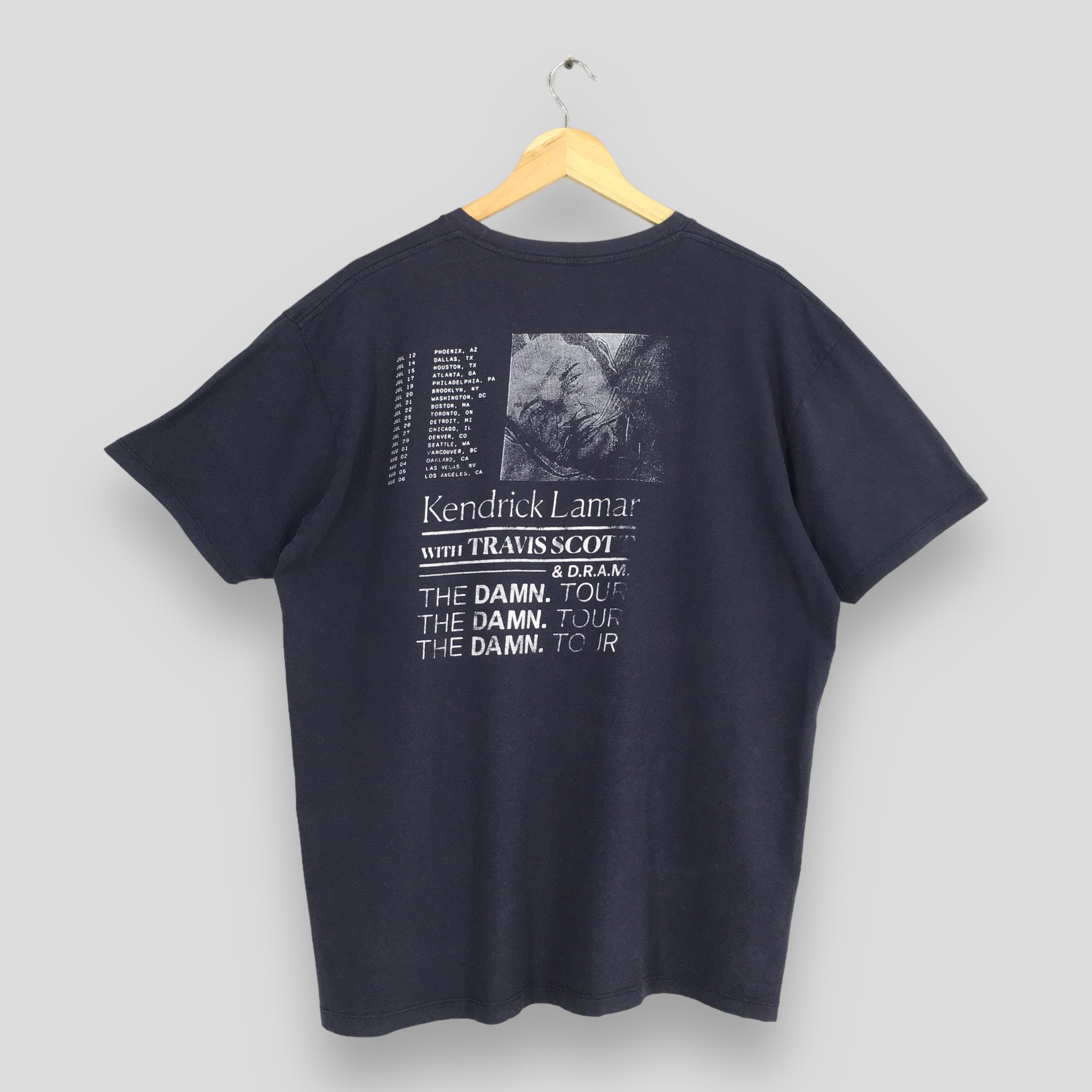 Kendrick Lamar Kendrick Lamar Rapper The Damn Tour Black T shirt XLarge Size US XL / EU 56 / 4 - 6 Thumbnail