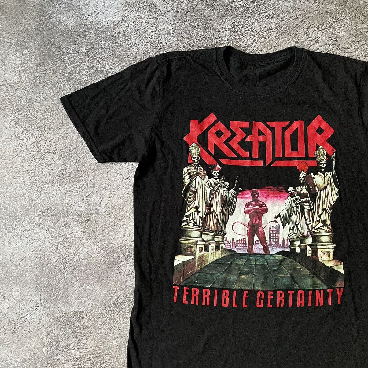 Vintage Vintage Kreator Band Tee Graphic Goth Punk Aesthetic Slim M Size US M / EU 48-50 / 2 - 4 Thumbnail